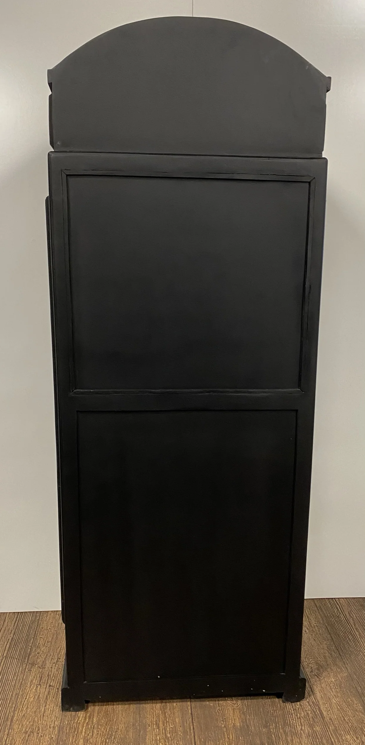 Vintage Black Wooden Phone Booth Bar Cabinet By Homeroots - Image 4