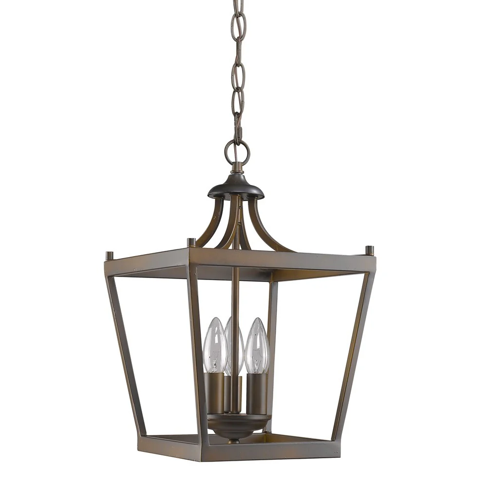 Vintage Brown Metal Tapered Hanging Light By Homeroots - Image 2