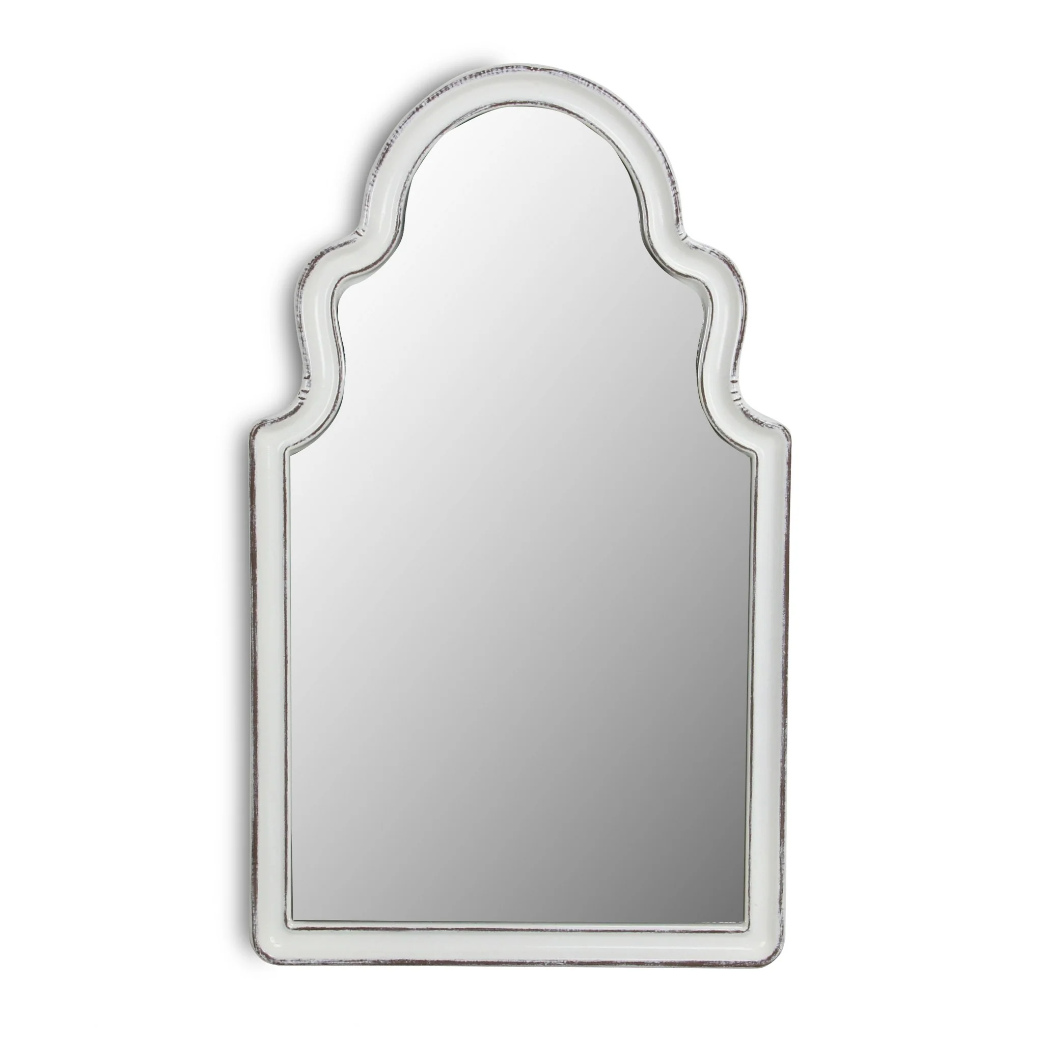 Vintage Curved Gray Wall Mirror By Homeroots - Image 10