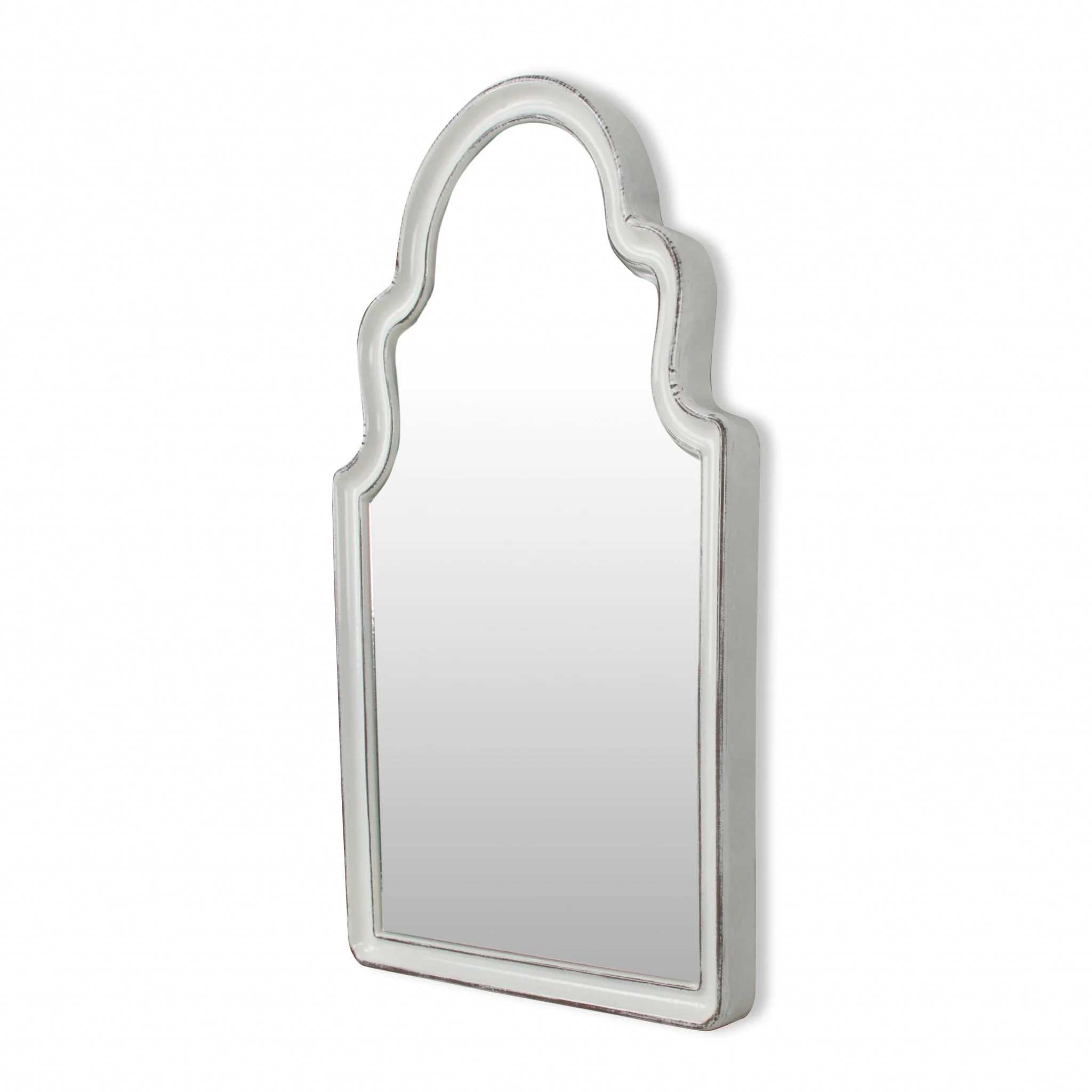 Vintage Curved Gray Wall Mirror By Homeroots - Image 11