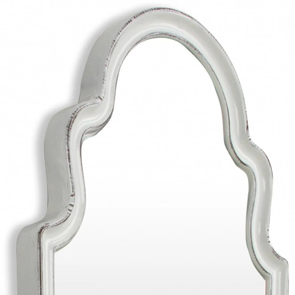 Vintage Curved Gray Wall Mirror By Homeroots - Image 12