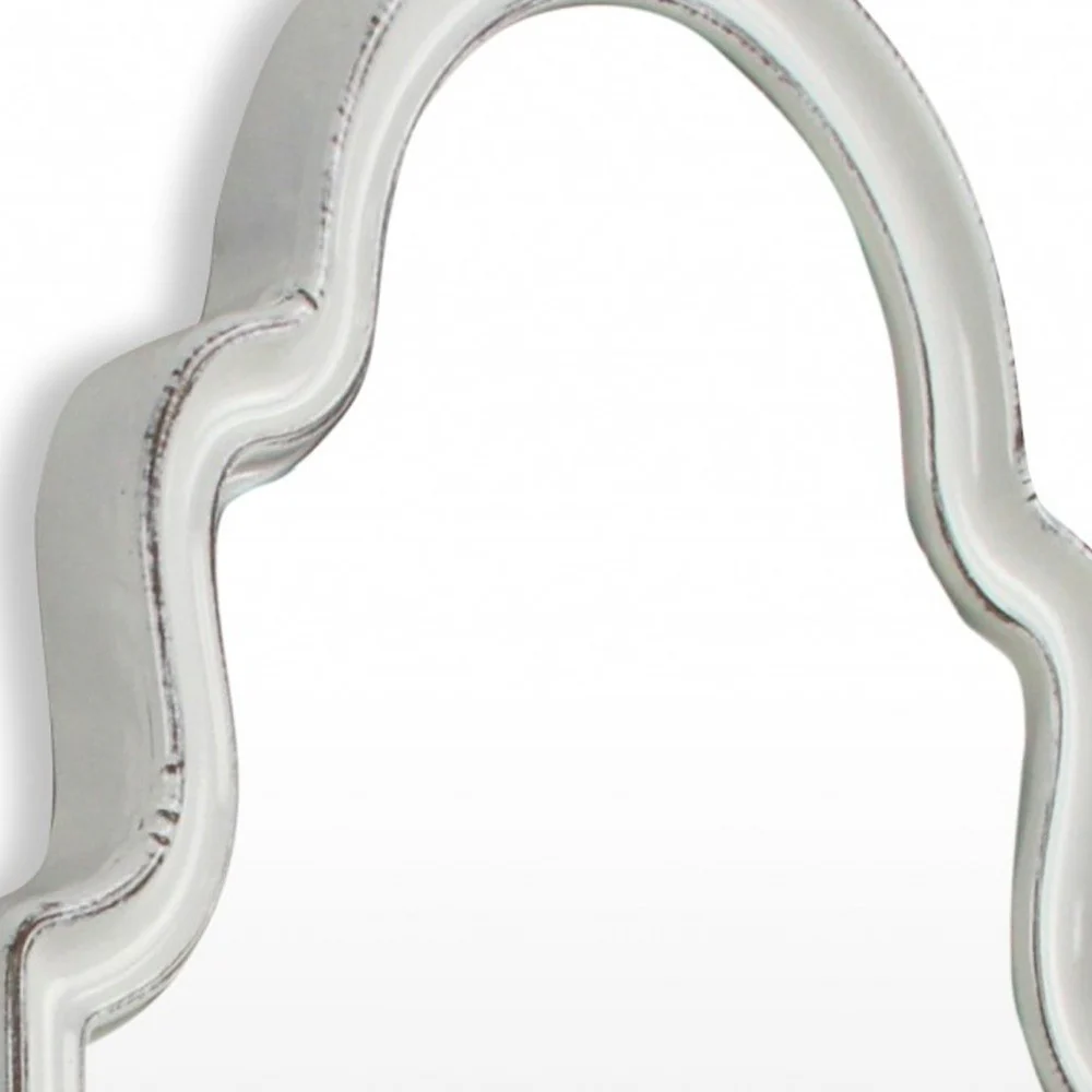 Vintage Curved Gray Wall Mirror By Homeroots - Image 13