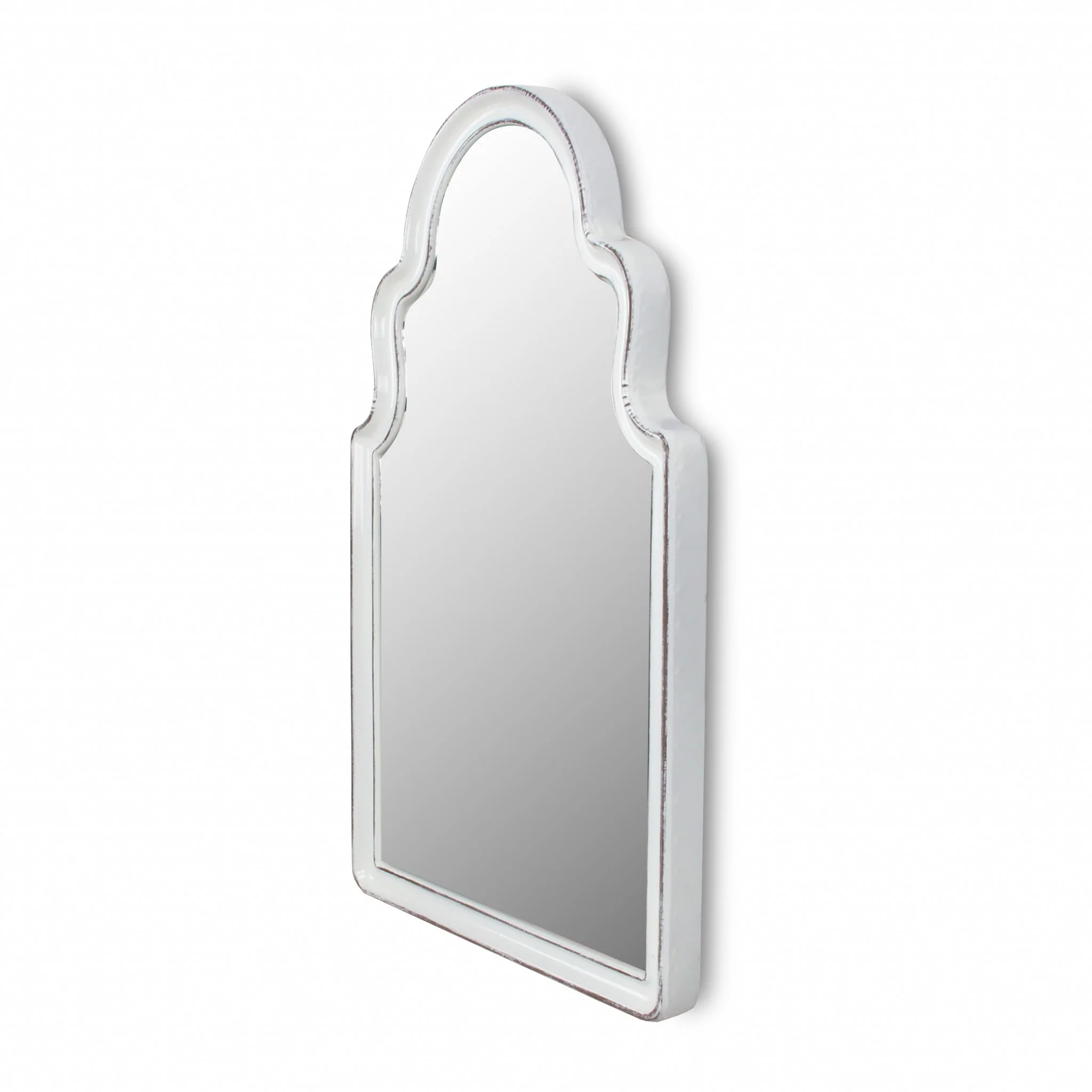 Vintage Curved Gray Wall Mirror By Homeroots - Image 9