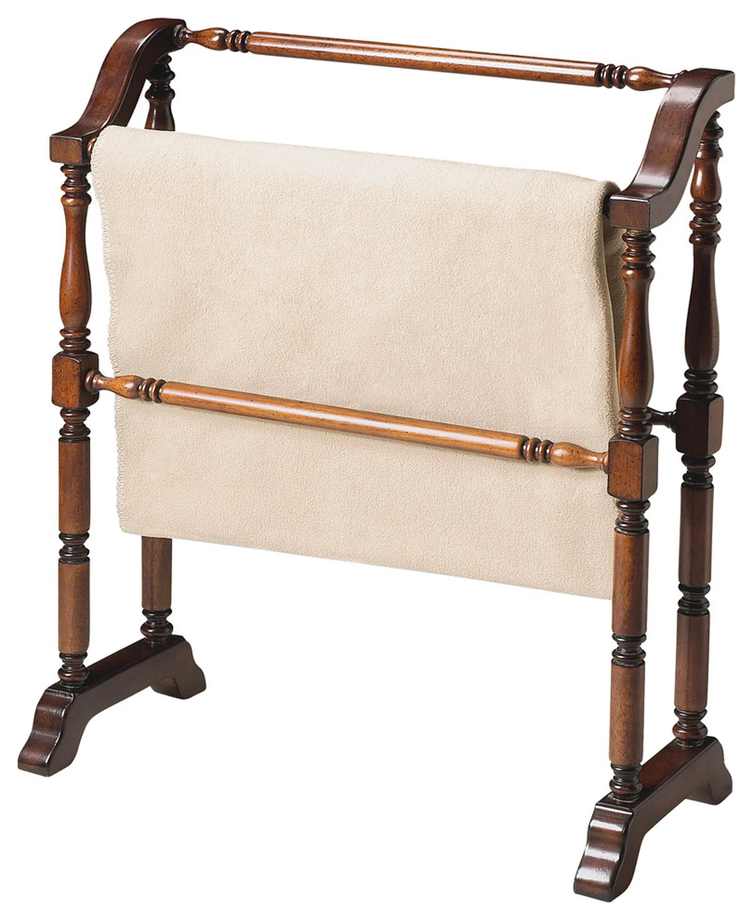 Vintage Deep Cherry Blanket Stand By Homeroots - Image 2