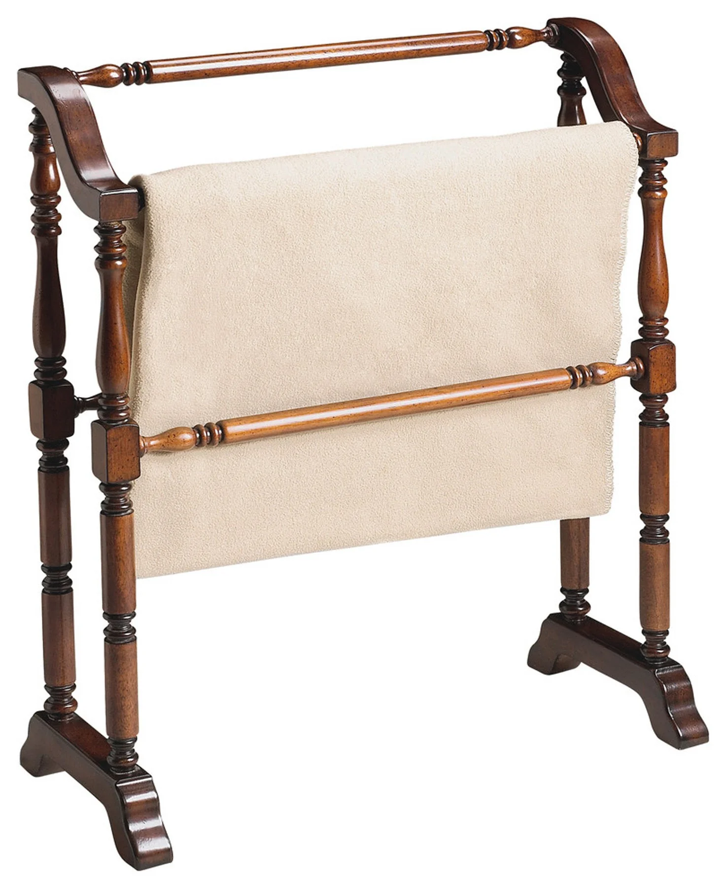 Vintage Deep Cherry Blanket Stand By Homeroots - Image 3