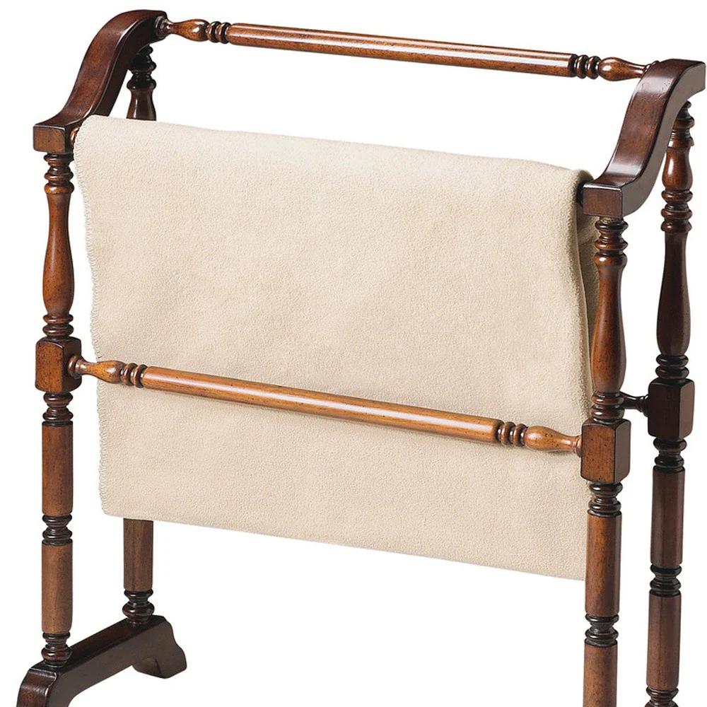Vintage Deep Cherry Blanket Stand By Homeroots - Image 4