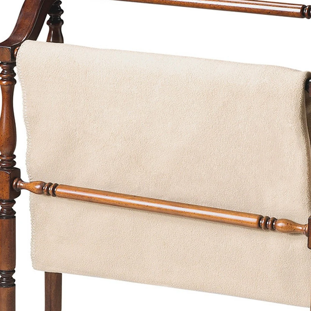 Vintage Deep Cherry Blanket Stand By Homeroots - Image 5