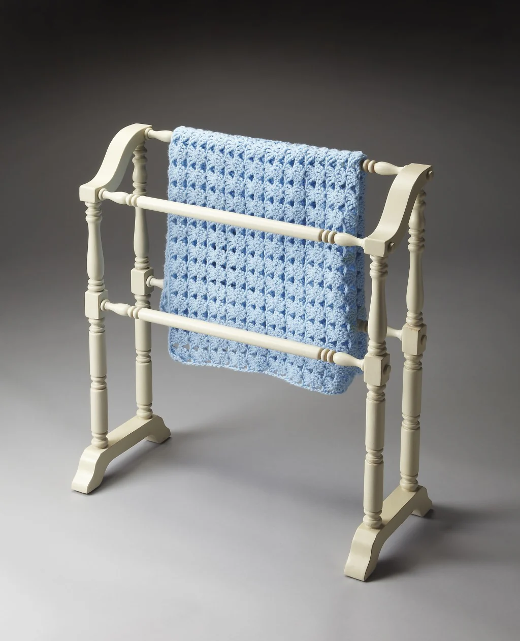Vintage Deep Cherry Blanket Stand By Homeroots - Image 6