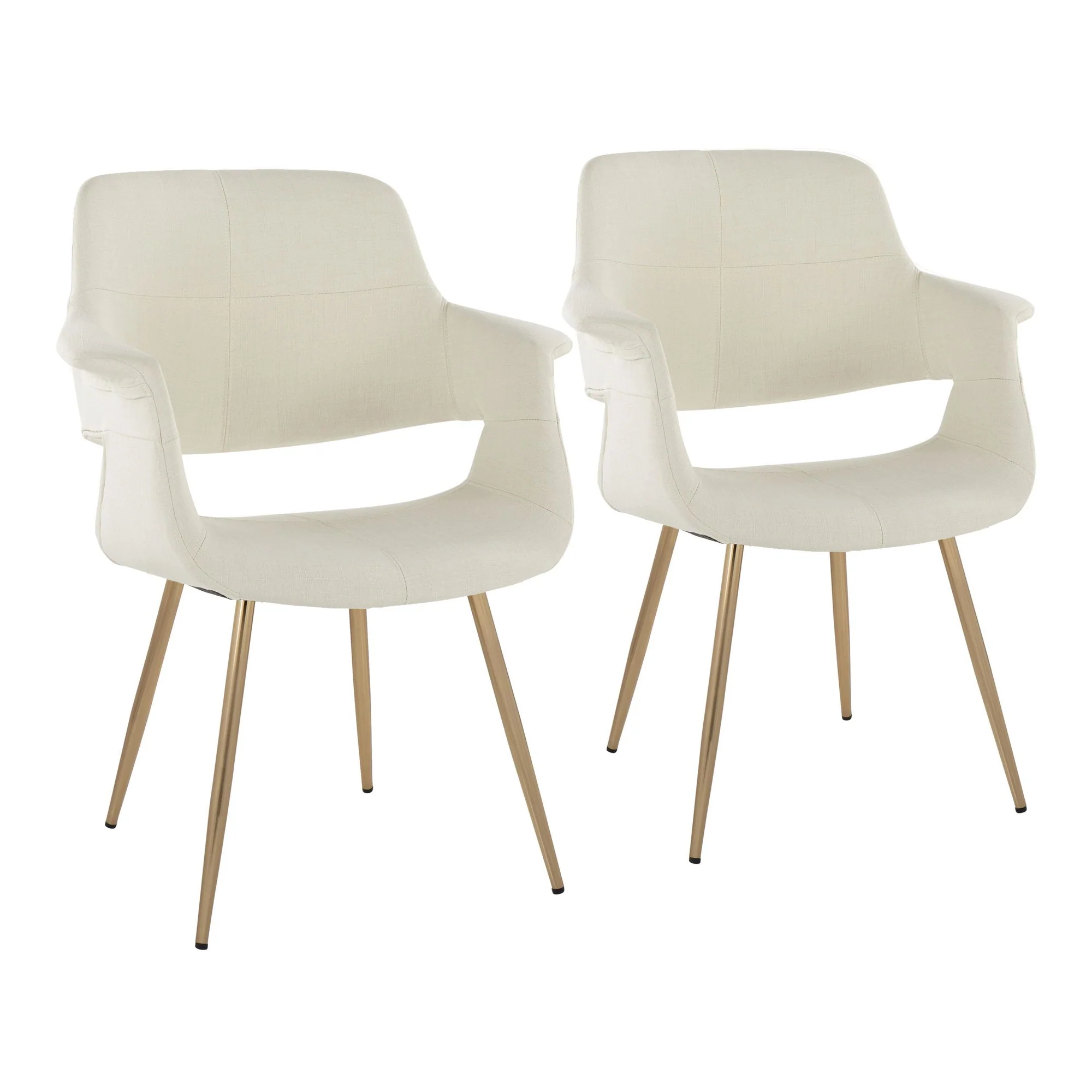 Vintage Flair Chair - Set of 2 Cream By LumiSource - Image 2