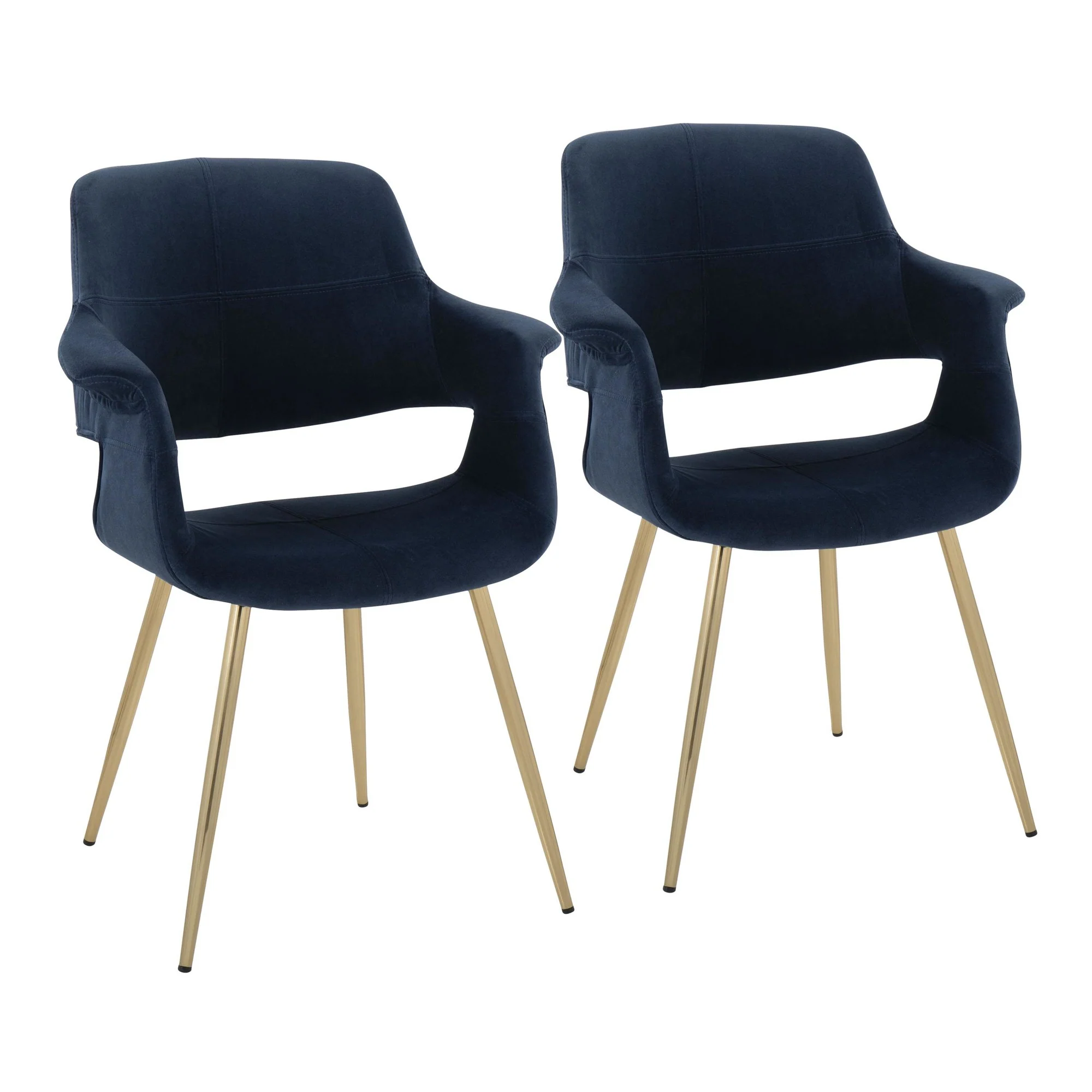 Vintage Flair Chair - Set of 2 Blue By LumiSource - CH-VFLV-MTPR1 AUBU2 - Image 2