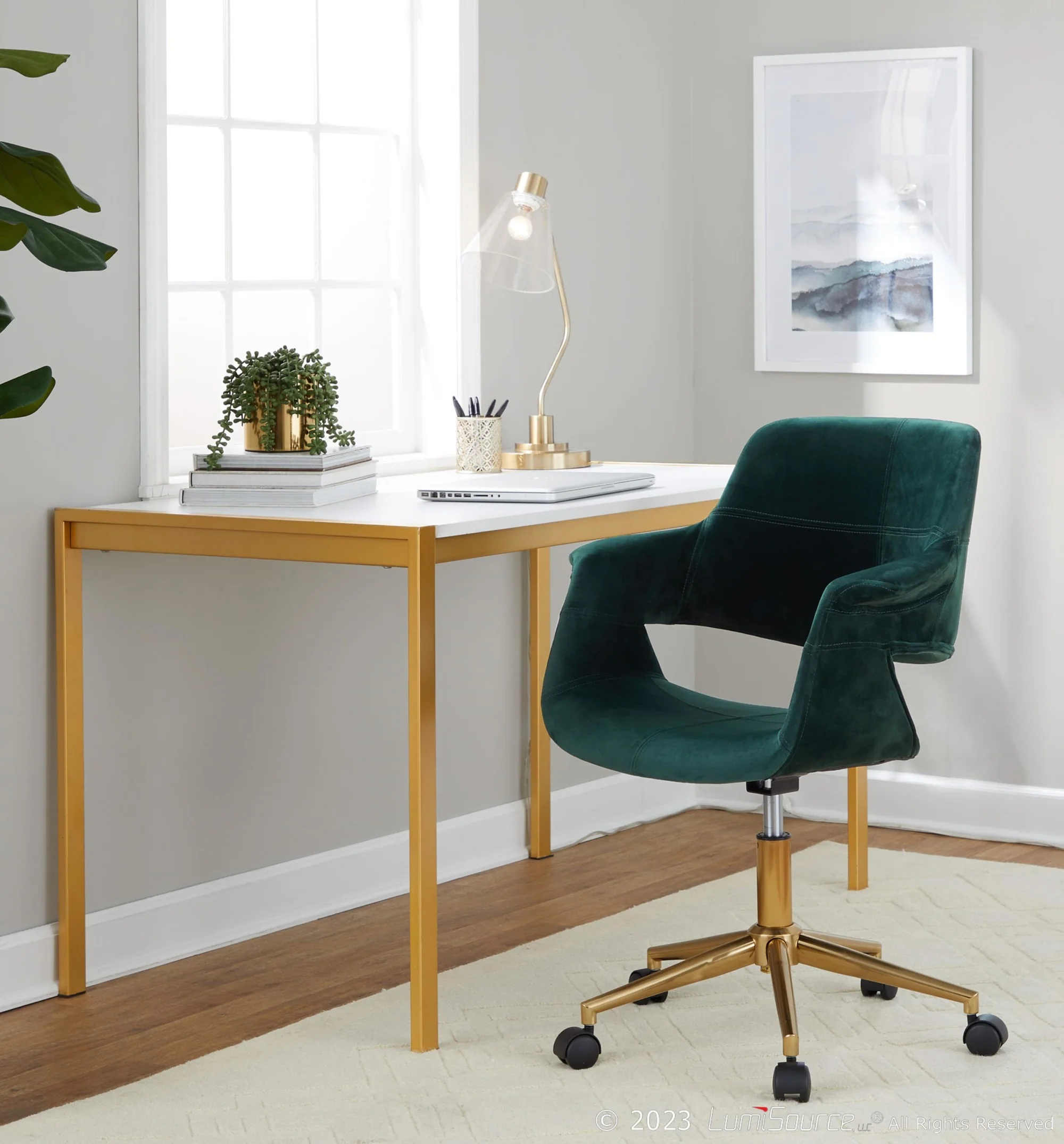 Vintage Flair Office Chair By LumiSource - OC-VFLV1 AUBU1 - Image 16