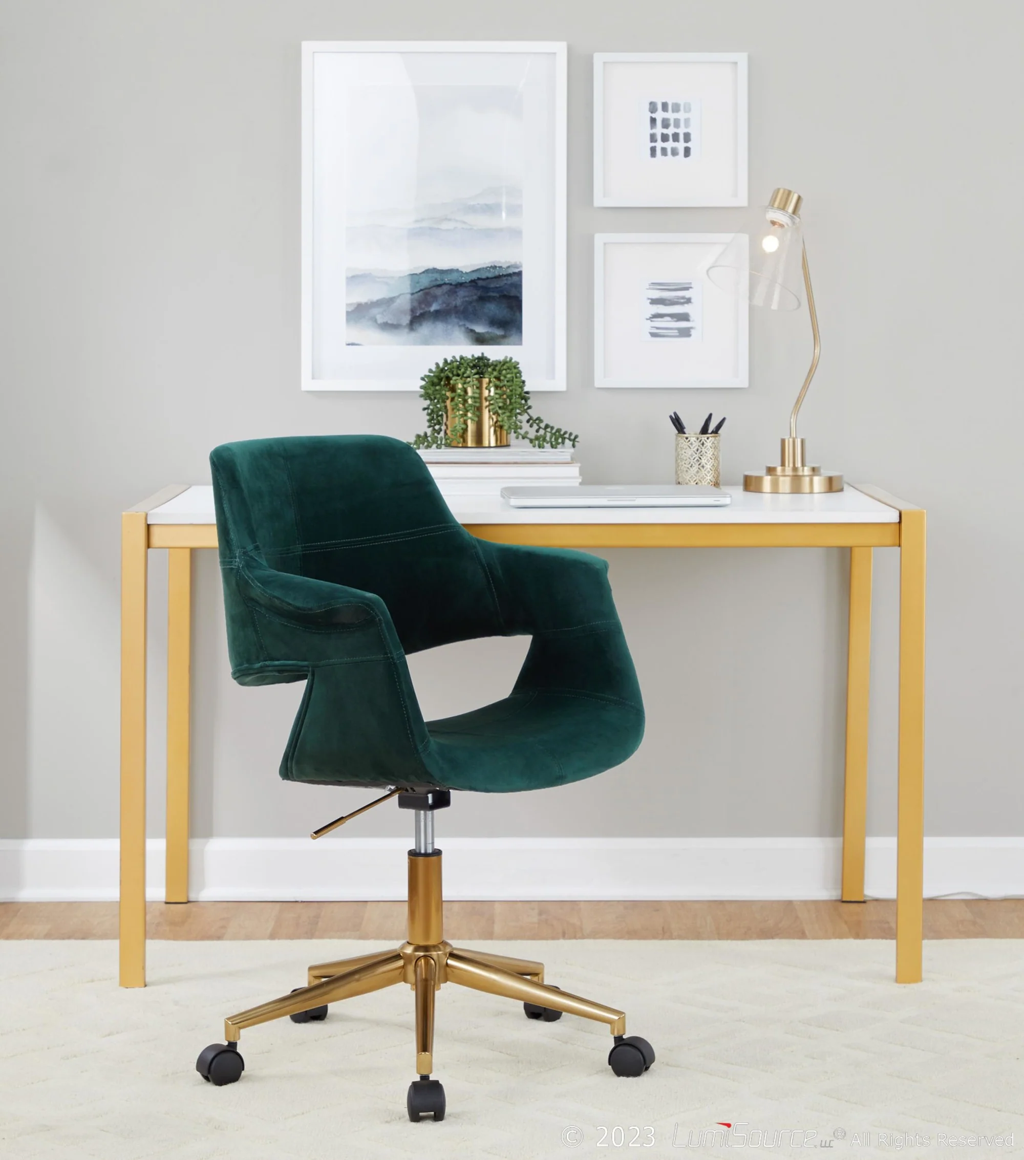 Vintage Flair Office Chair By LumiSource - OC-VFLV1 AUBU1 - Image 17