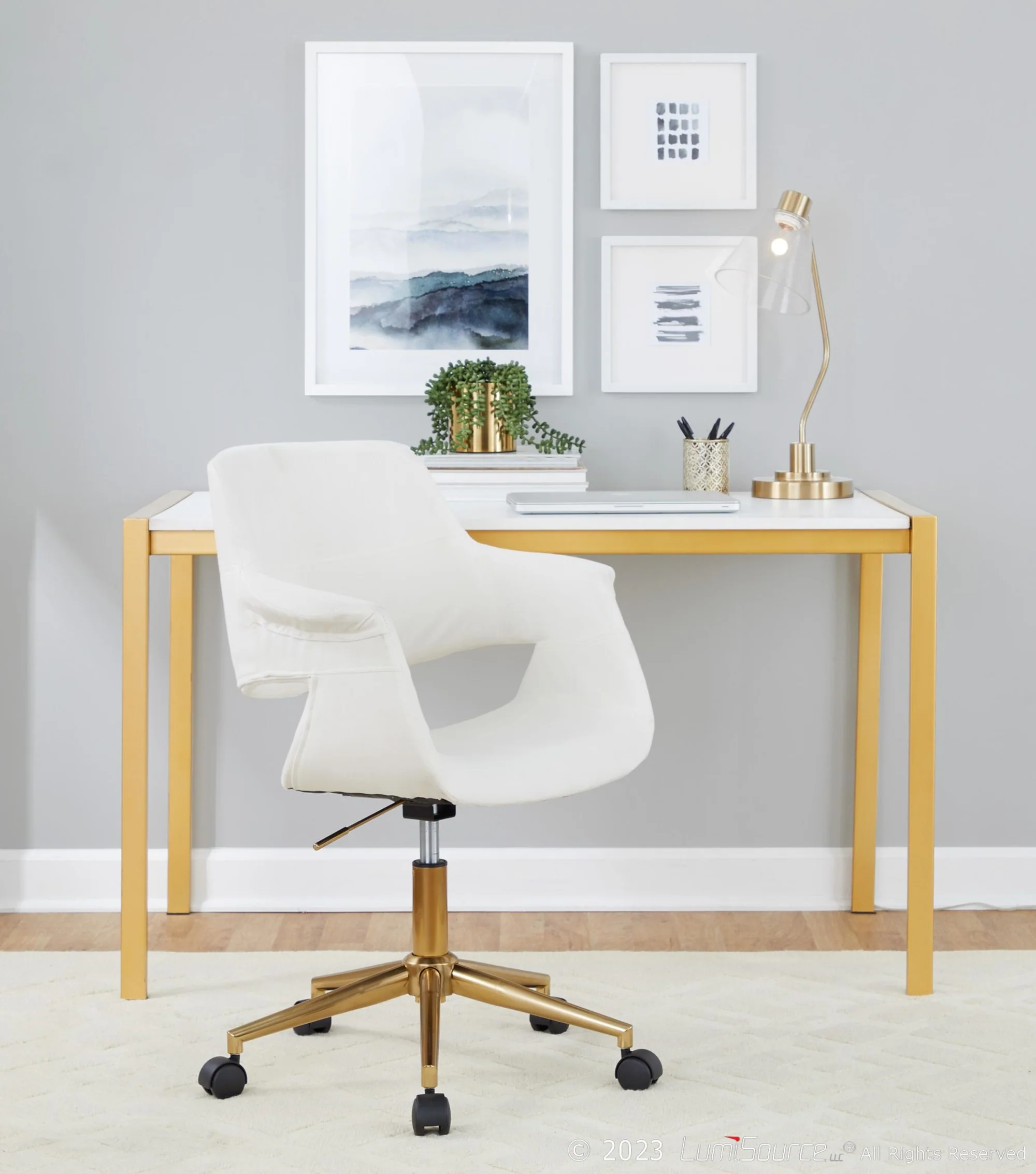 Vintage Flair Office Chair By LumiSource - OC-VFLV1 AUBU1 - Image 9