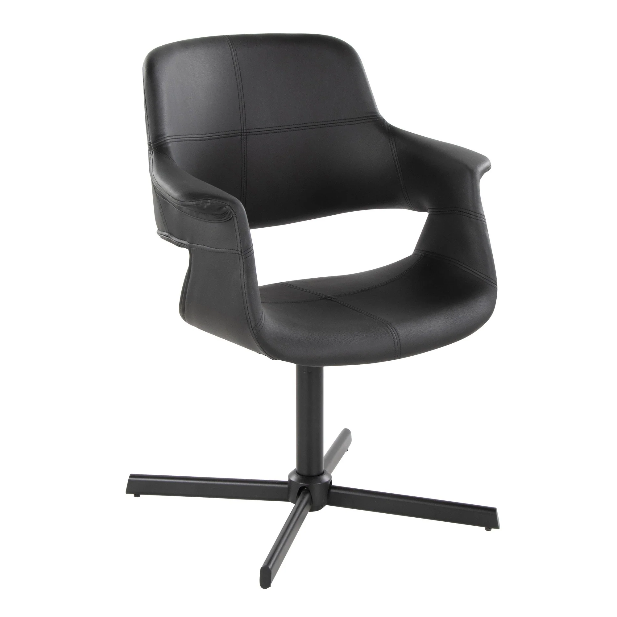 Vintage Flair Swivel Accent Chair By LumiSource - CHR-VFLPU-XPED1 BKBK1 - Image 3