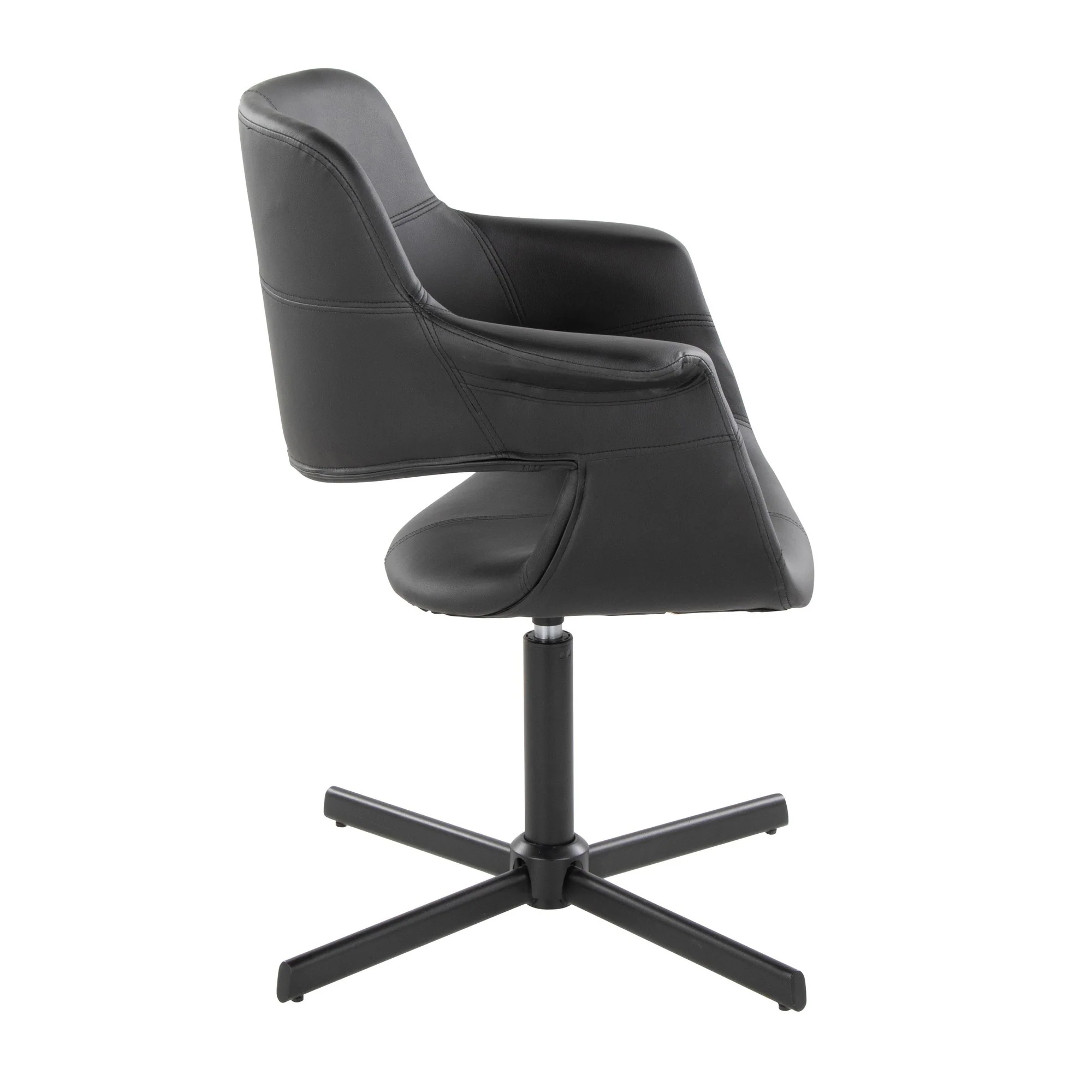 Vintage Flair Swivel Accent Chair By LumiSource - CHR-VFLPU-XPED1 BKBK1 - Image 4