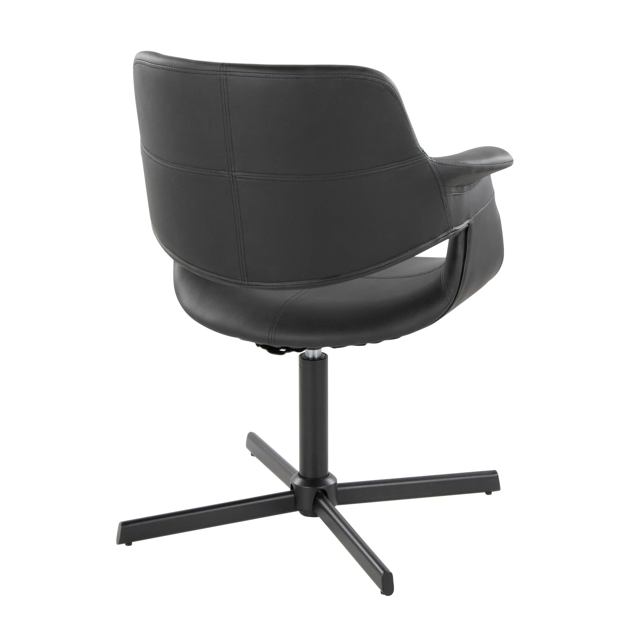 Vintage Flair Swivel Accent Chair By LumiSource - CHR-VFLPU-XPED1 BKBK1 - Image 5