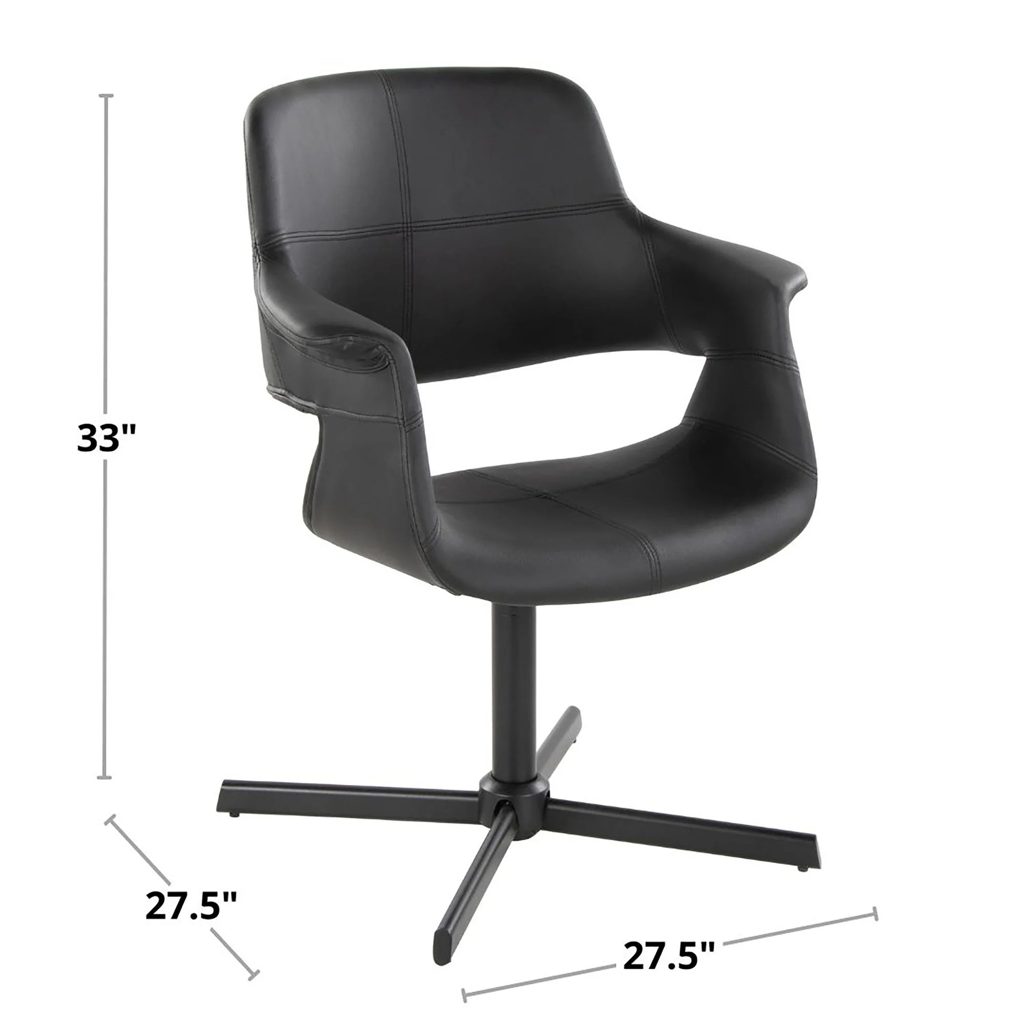 Vintage Flair Swivel Accent Chair By LumiSource - CHR-VFLPU-XPED1 BKBK1 - Image 7