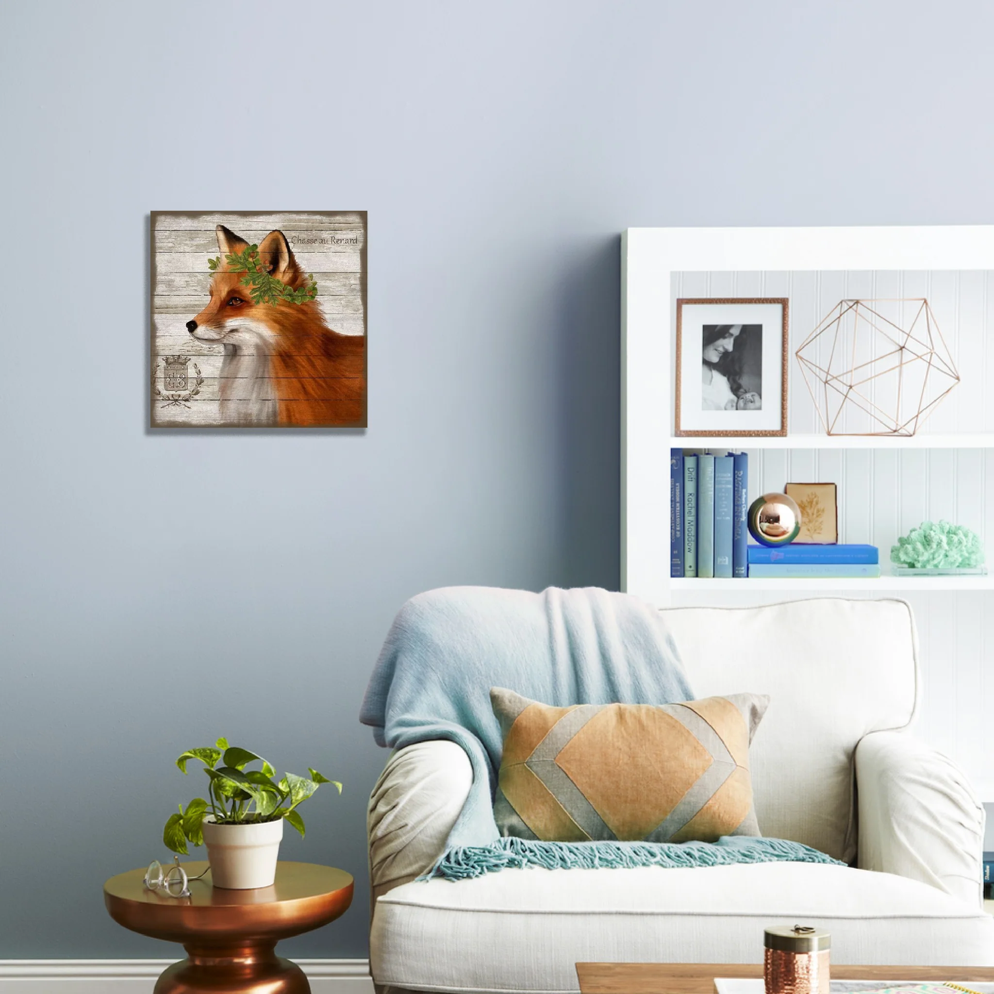 Vintage French Orange Fox Wall Art By Homeroots - Image 2