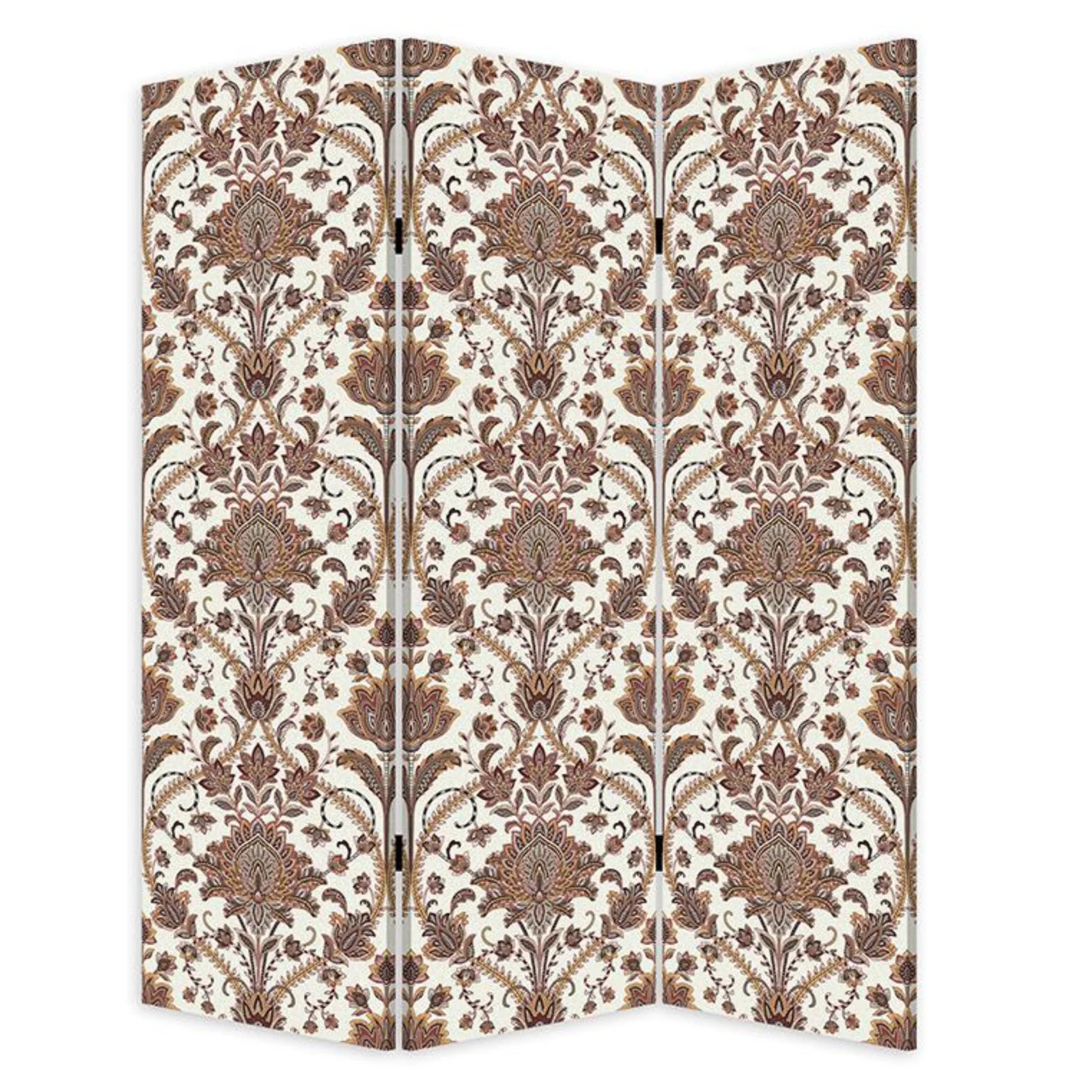 Vintage Green Baroque Three Panel Room Divider Screen By Homeroots - Image 3