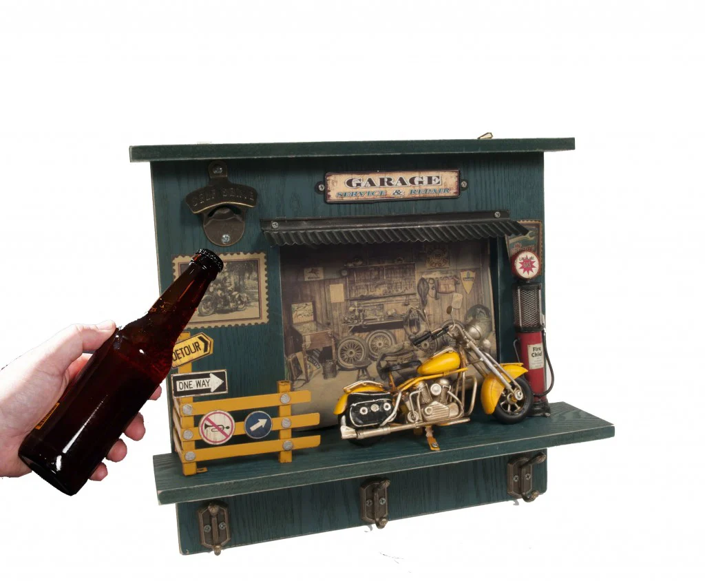 Vintage Harley Garage Key Organizer By Homeroots - Image 4