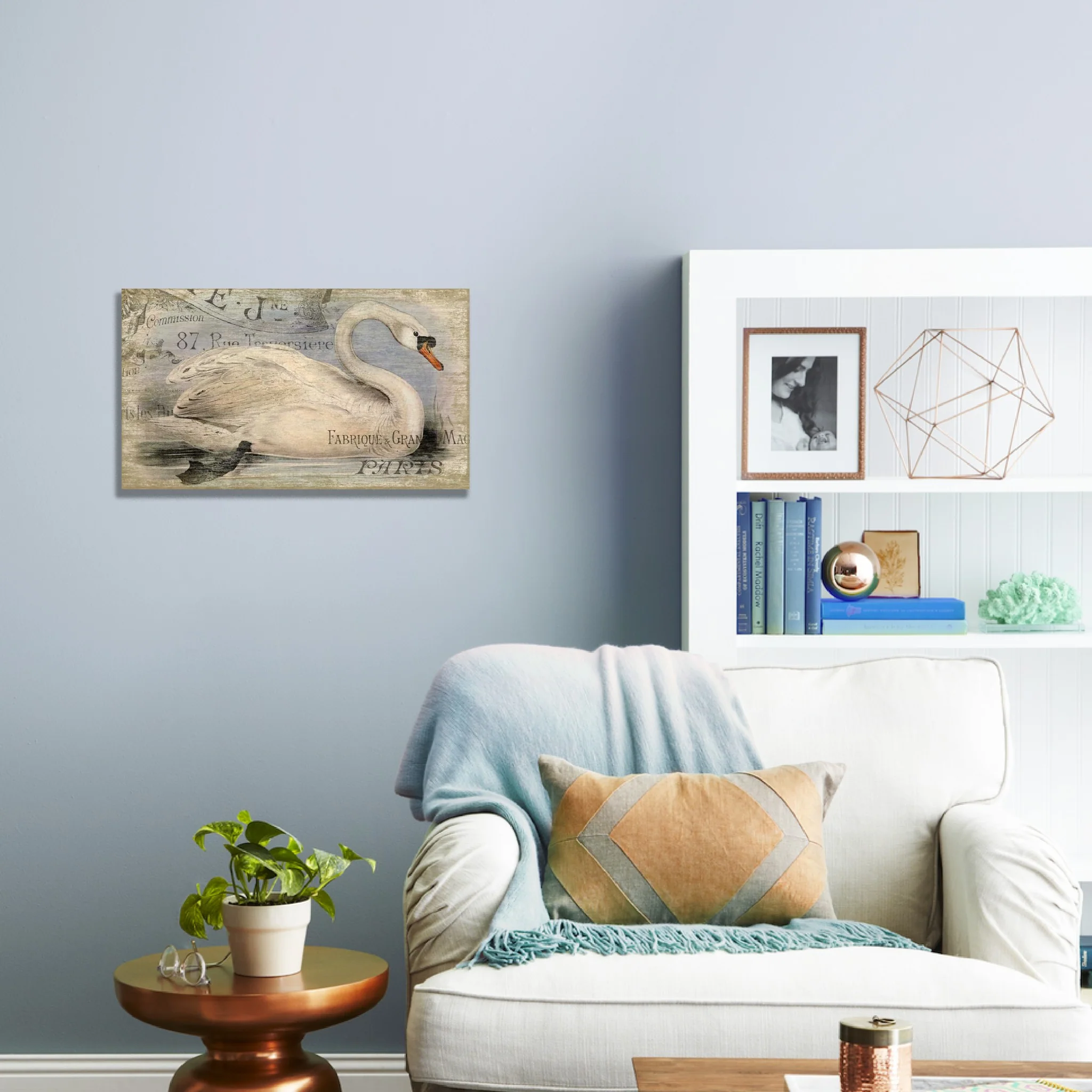 Vintage Look French Swan Wall Art By Homeroots - Image 2