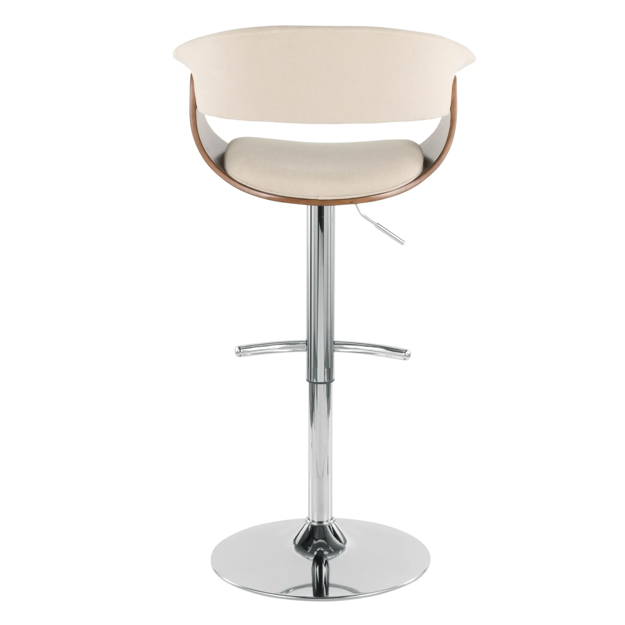 Vintage Mod Adjustable Bar Stool - Set of 2 Cream By LumiSource - Image 3