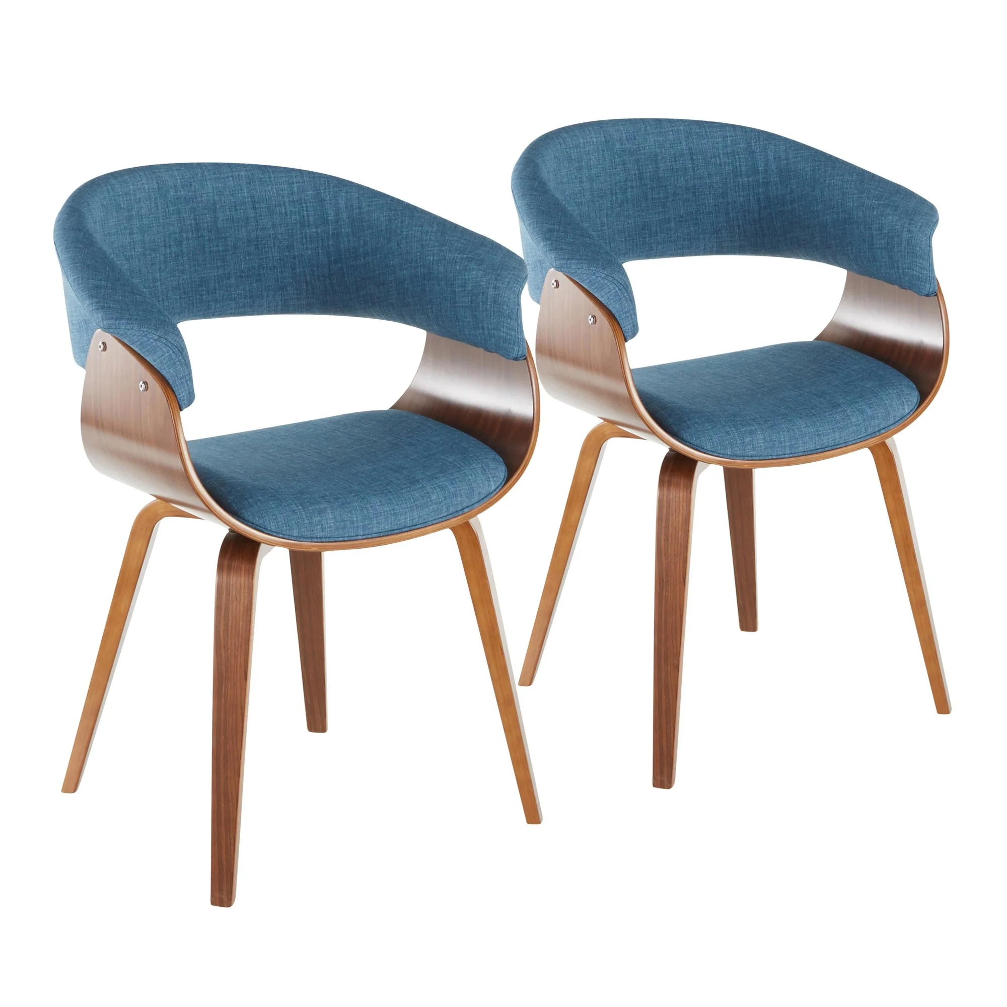 Vintage Mod Chair - Set of 2 Blue By LumiSource - Image 2