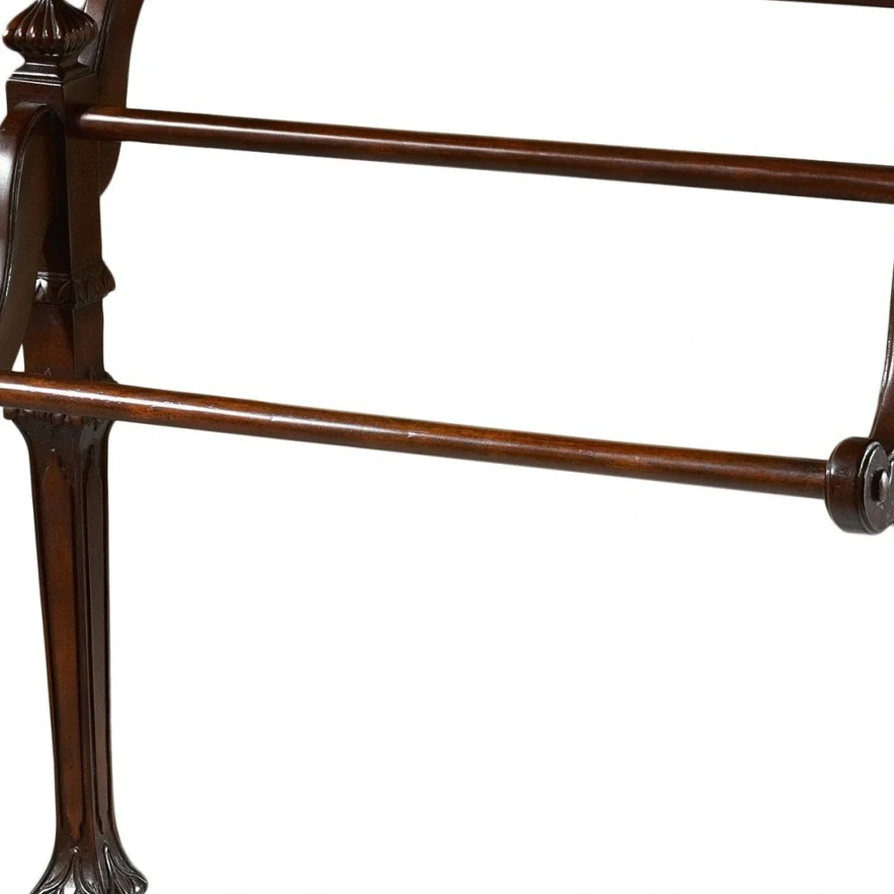 Vintage Oak Blanket Stand By Homeroots - Image 10