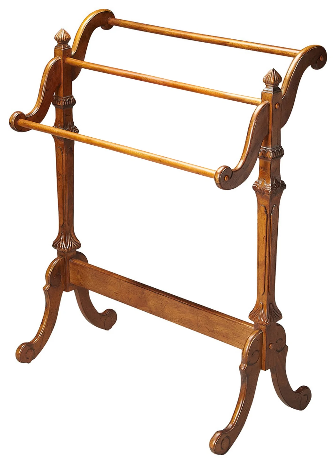 Vintage Oak Blanket Stand By Homeroots - Image 2