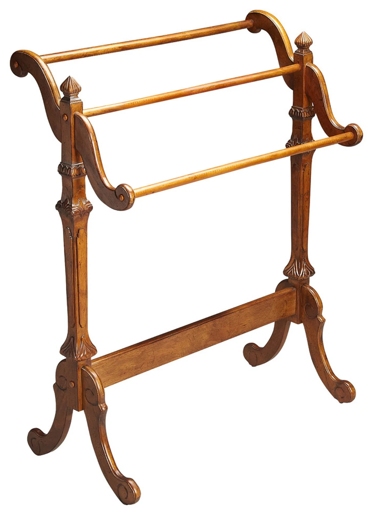 Vintage Oak Blanket Stand By Homeroots - Image 3