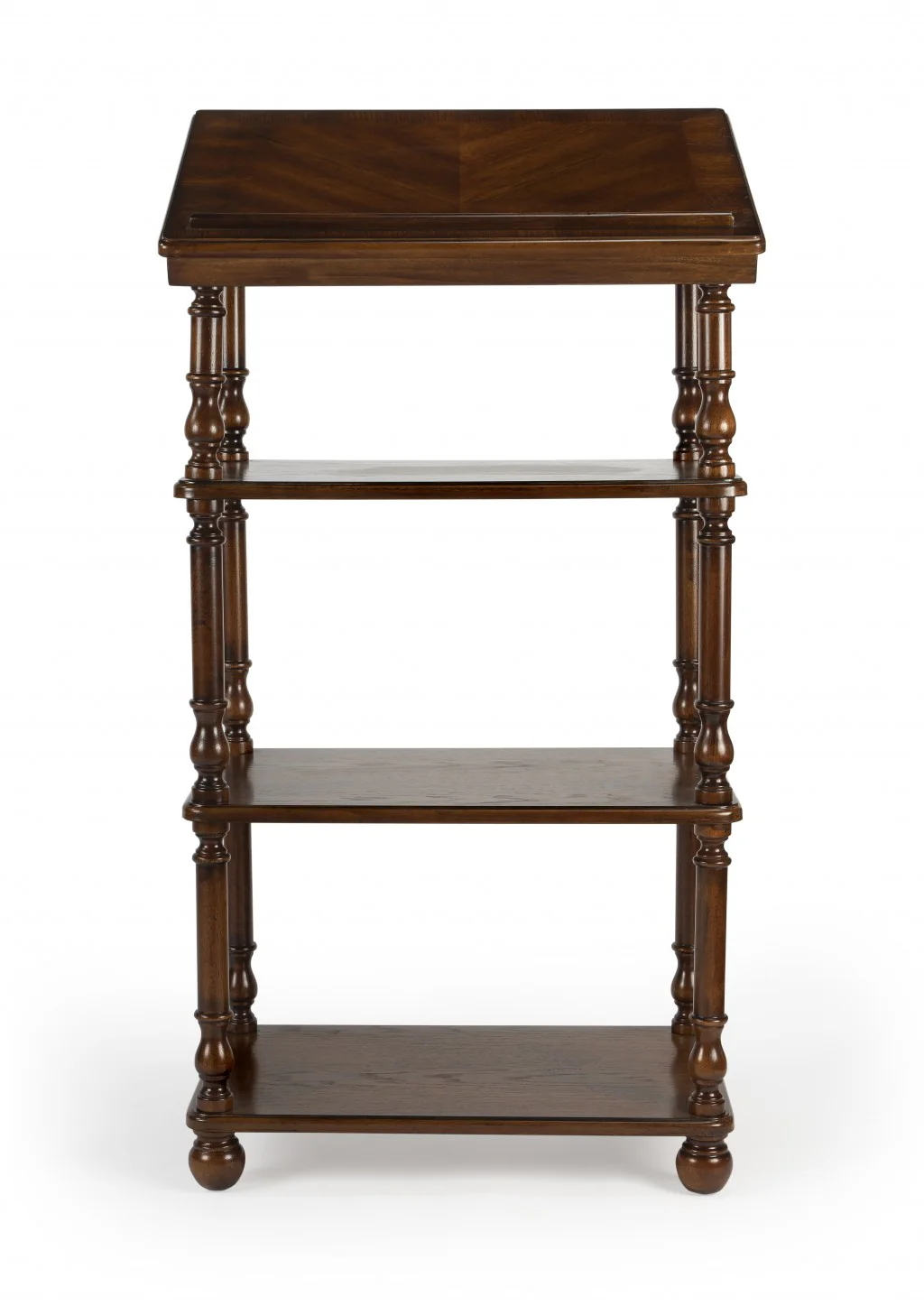 Vintage Oak Library Stand By Homeroots - Image 3