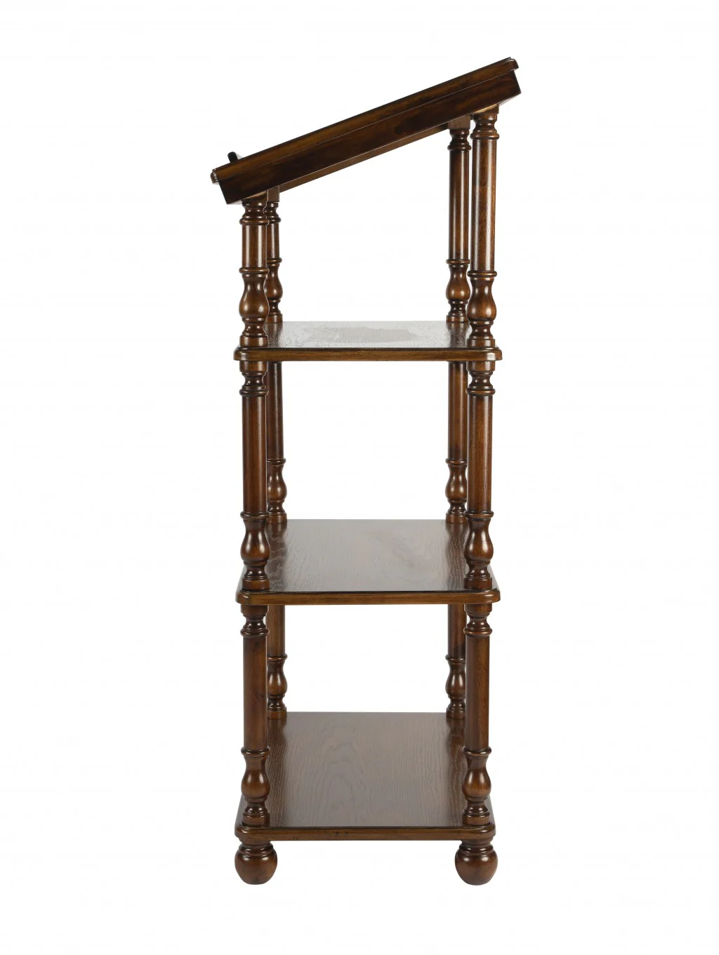 Vintage Oak Library Stand By Homeroots - Image 4