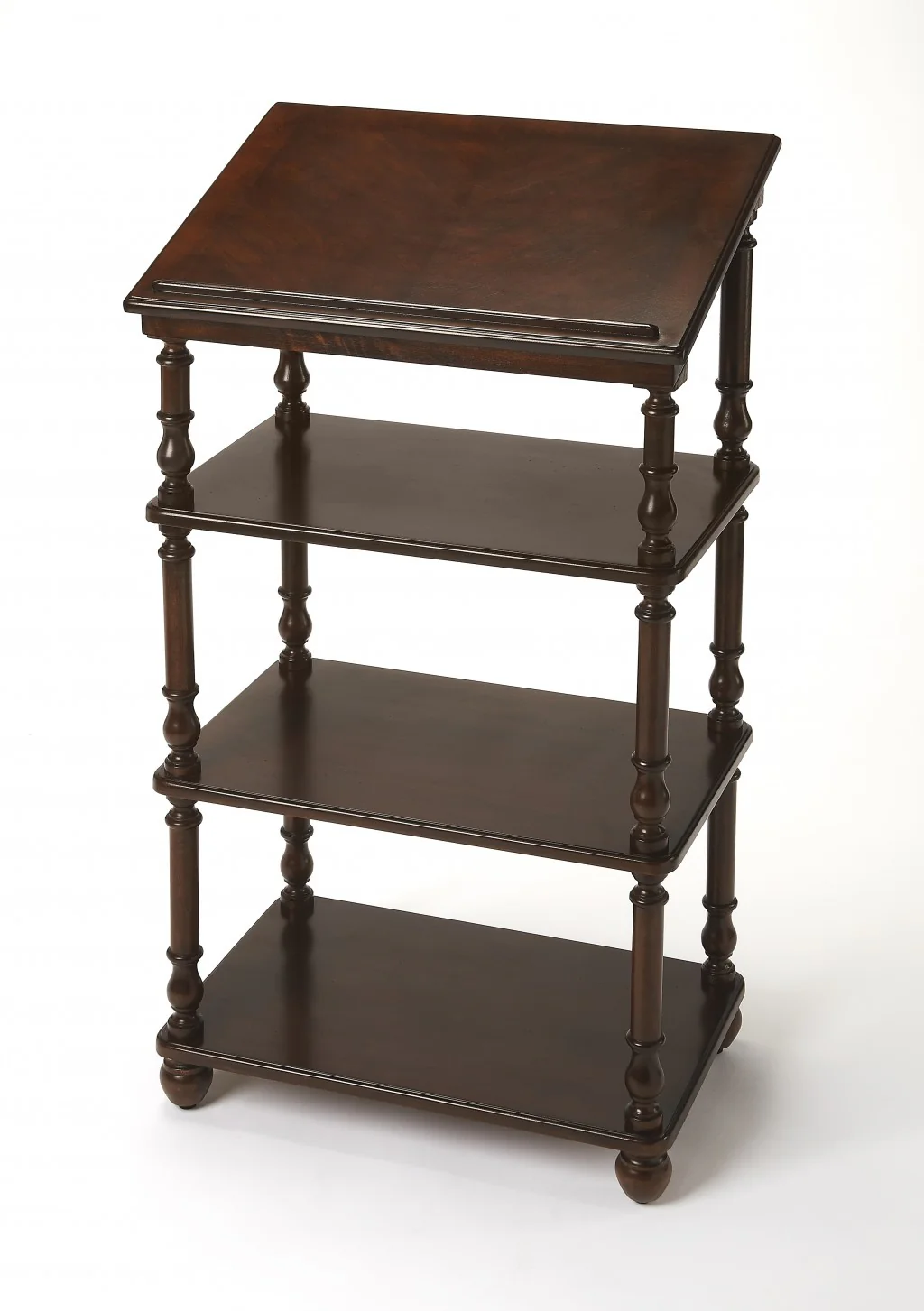 Vintage Oak Library Stand By Homeroots - Image 9