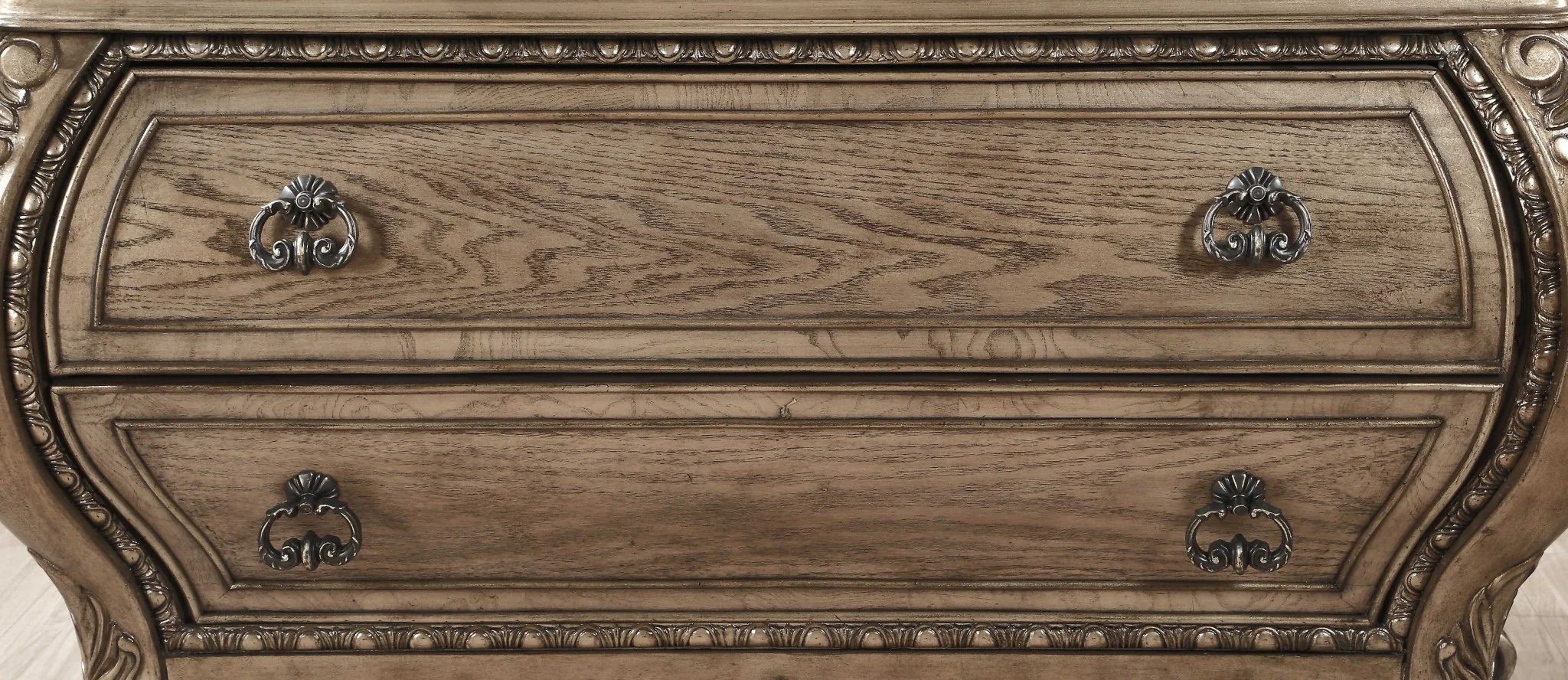 Vintage Oak Wood Dresser By Homeroots - Image 3