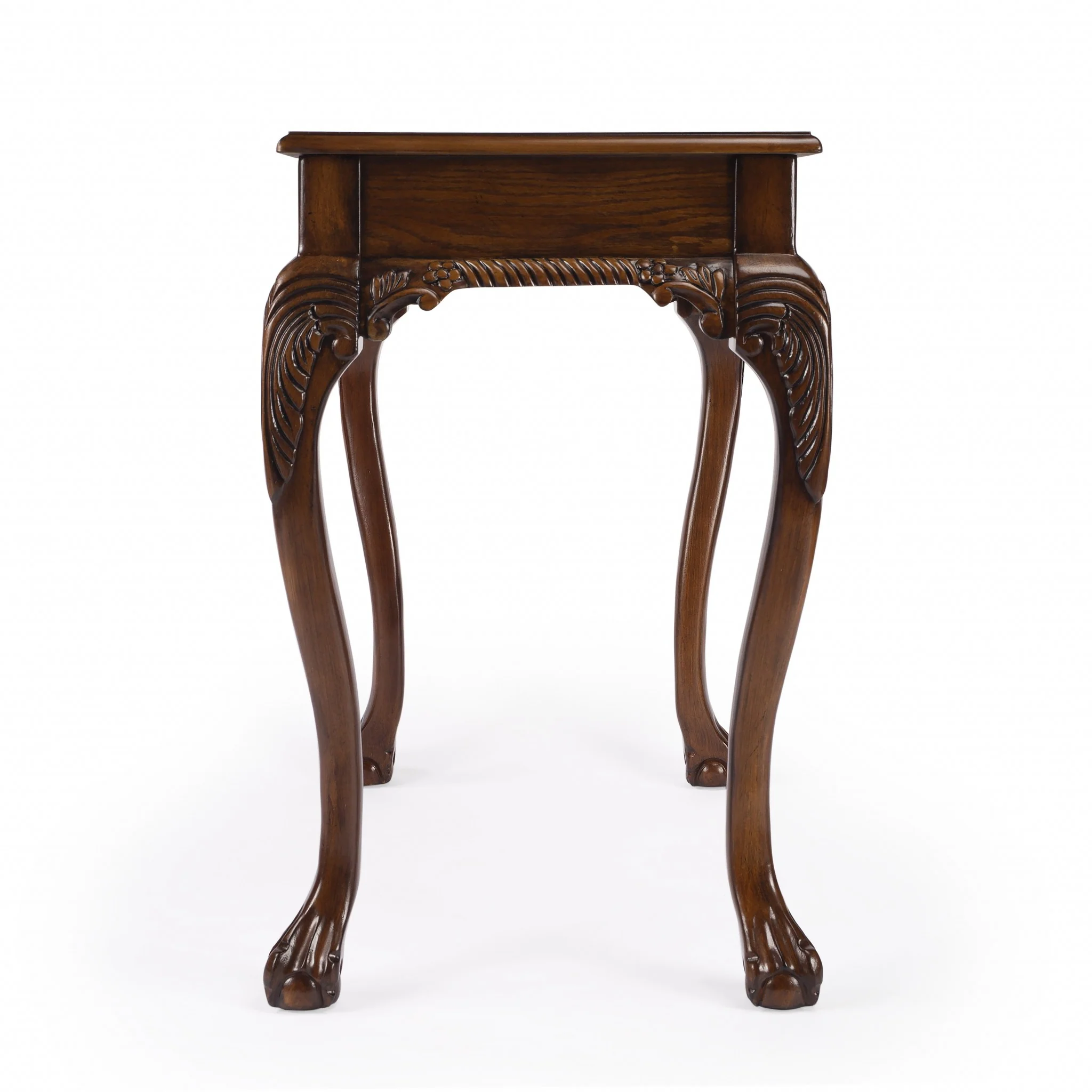 Vintage Oak Writing Desk By Homeroots - Image 6