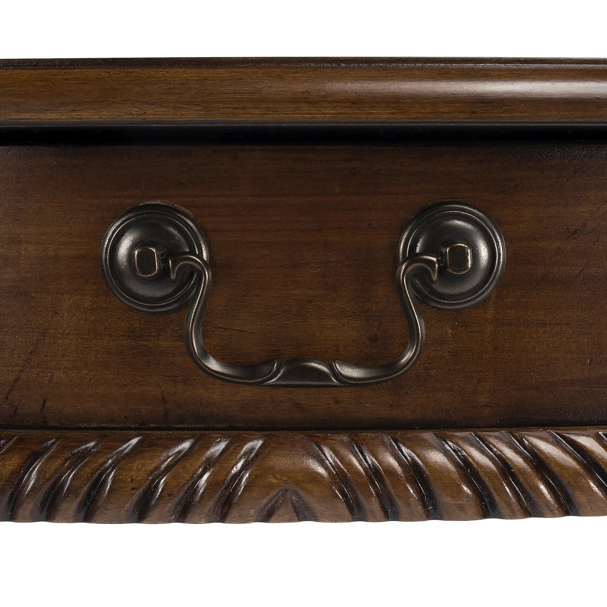 Vintage Oak Writing Desk By Homeroots - Image 8