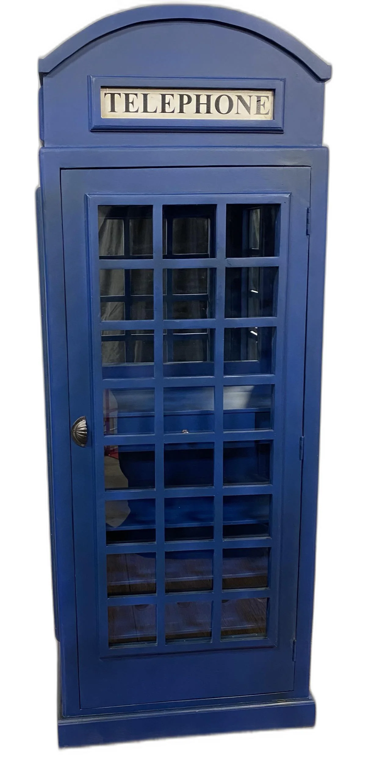 Vintage Red Wooden Phone Booth Bar Cabinet By Homeroots - Image 10