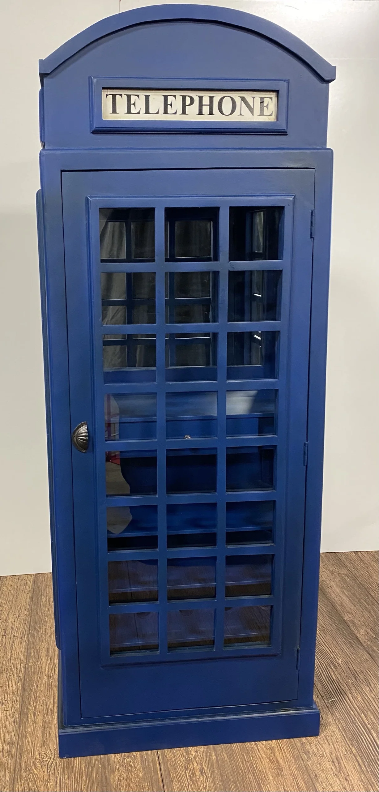 Vintage Red Wooden Phone Booth Bar Cabinet By Homeroots - Image 6