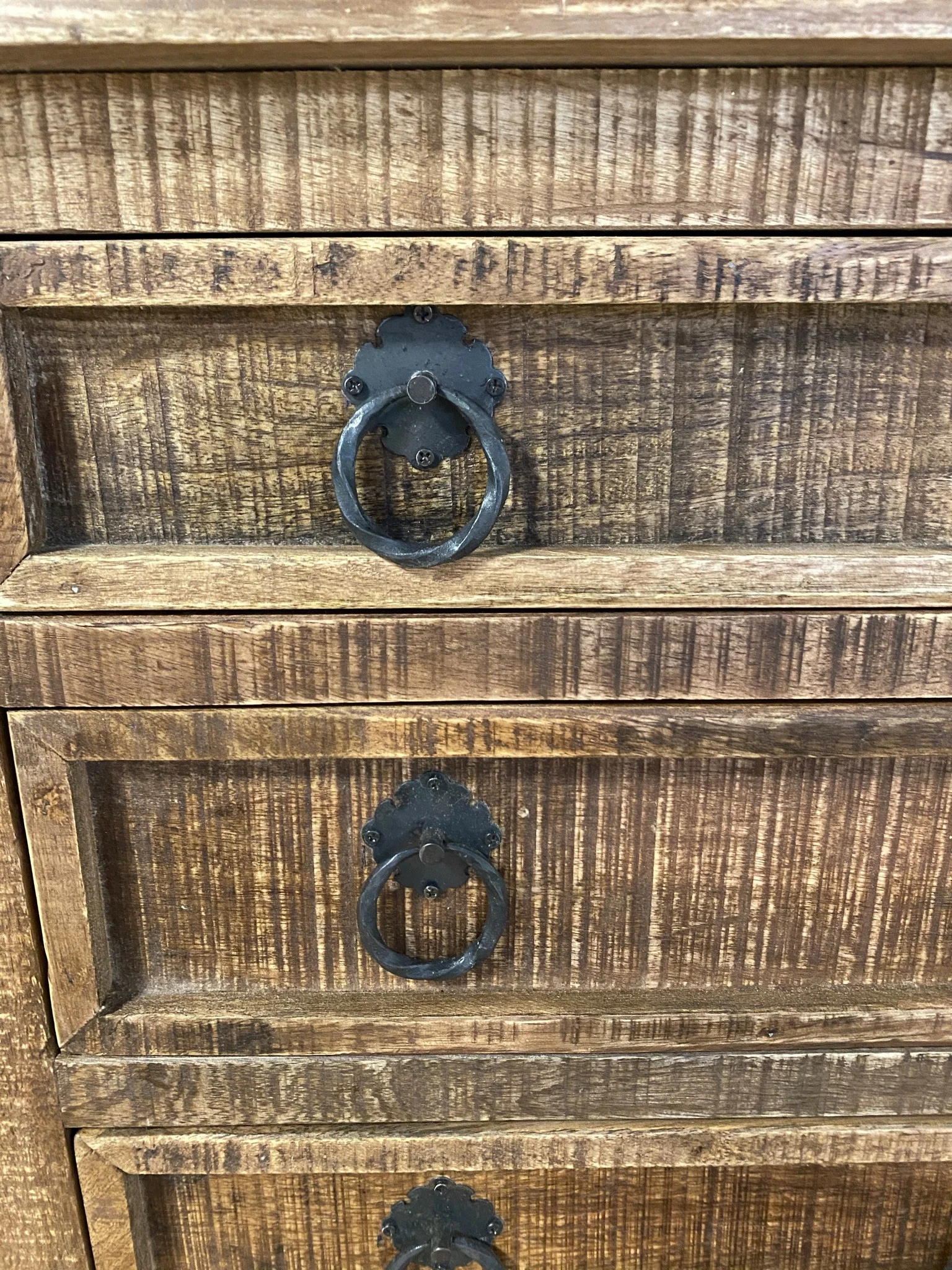 Vintage Rustic Farmhouse Three Drawer Dresser By Homeroots - Image 2