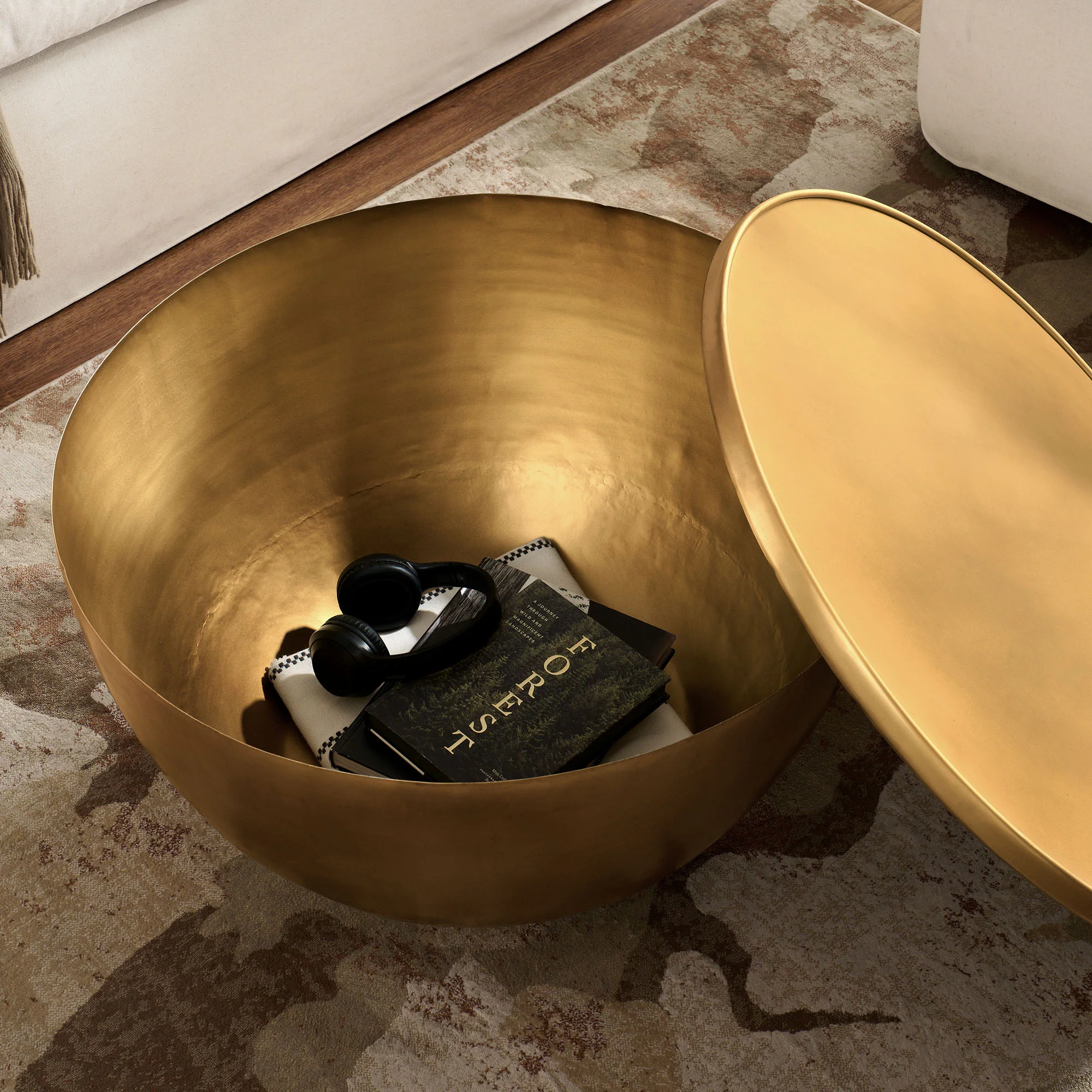 Viora 32 Inch Metal Storage Coffee Table by Modway - Image 8