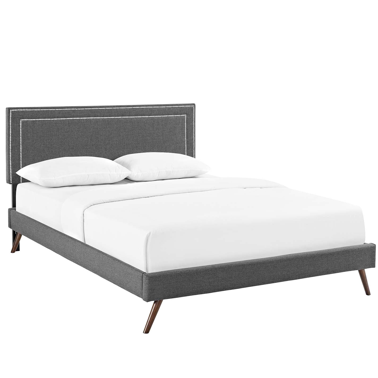 Virginia Queen Fabric Platform Bed with Round Splayed Legs By Modway - MOD-5915 - Image 2