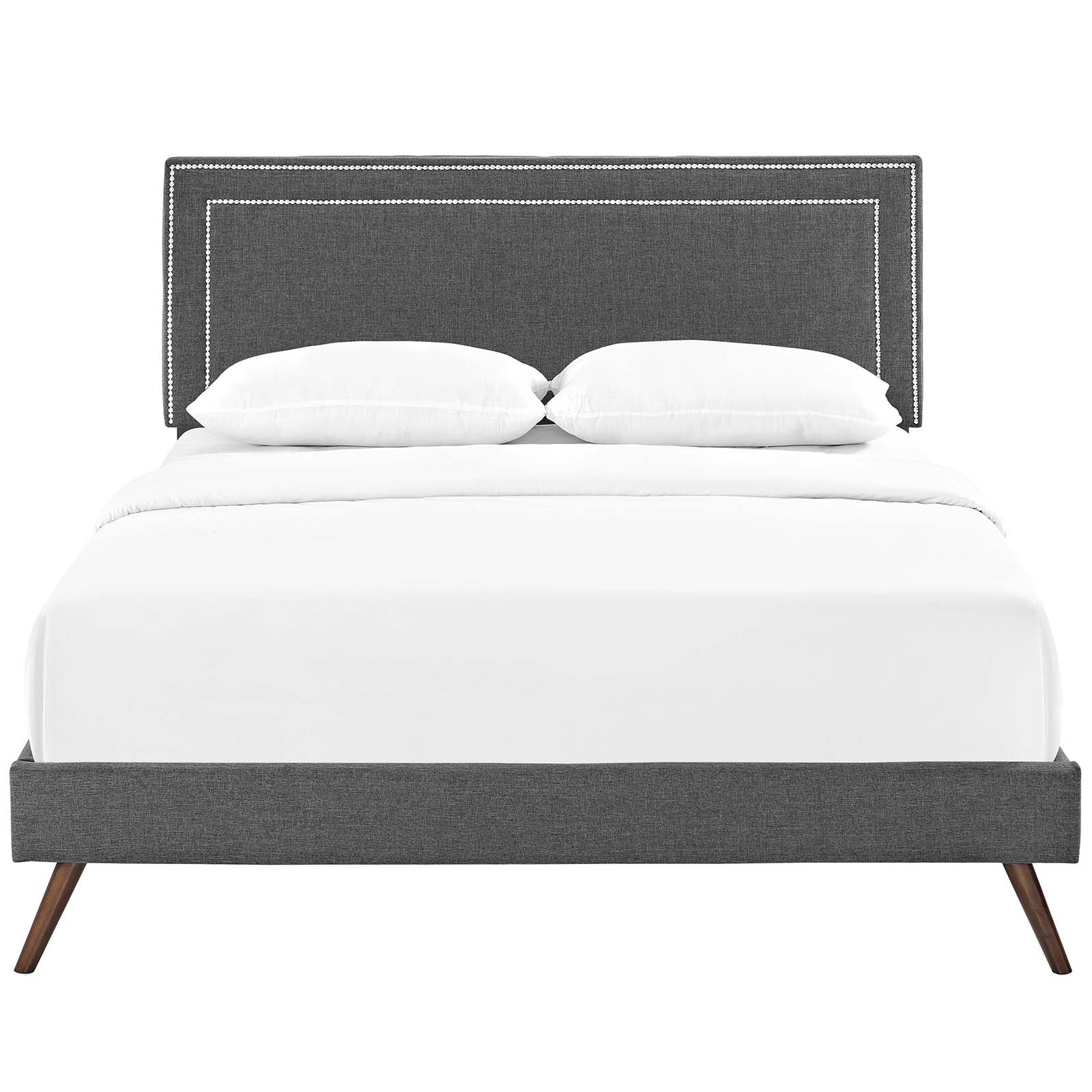 Virginia Queen Fabric Platform Bed with Round Splayed Legs By Modway - MOD-5915 - Image 5