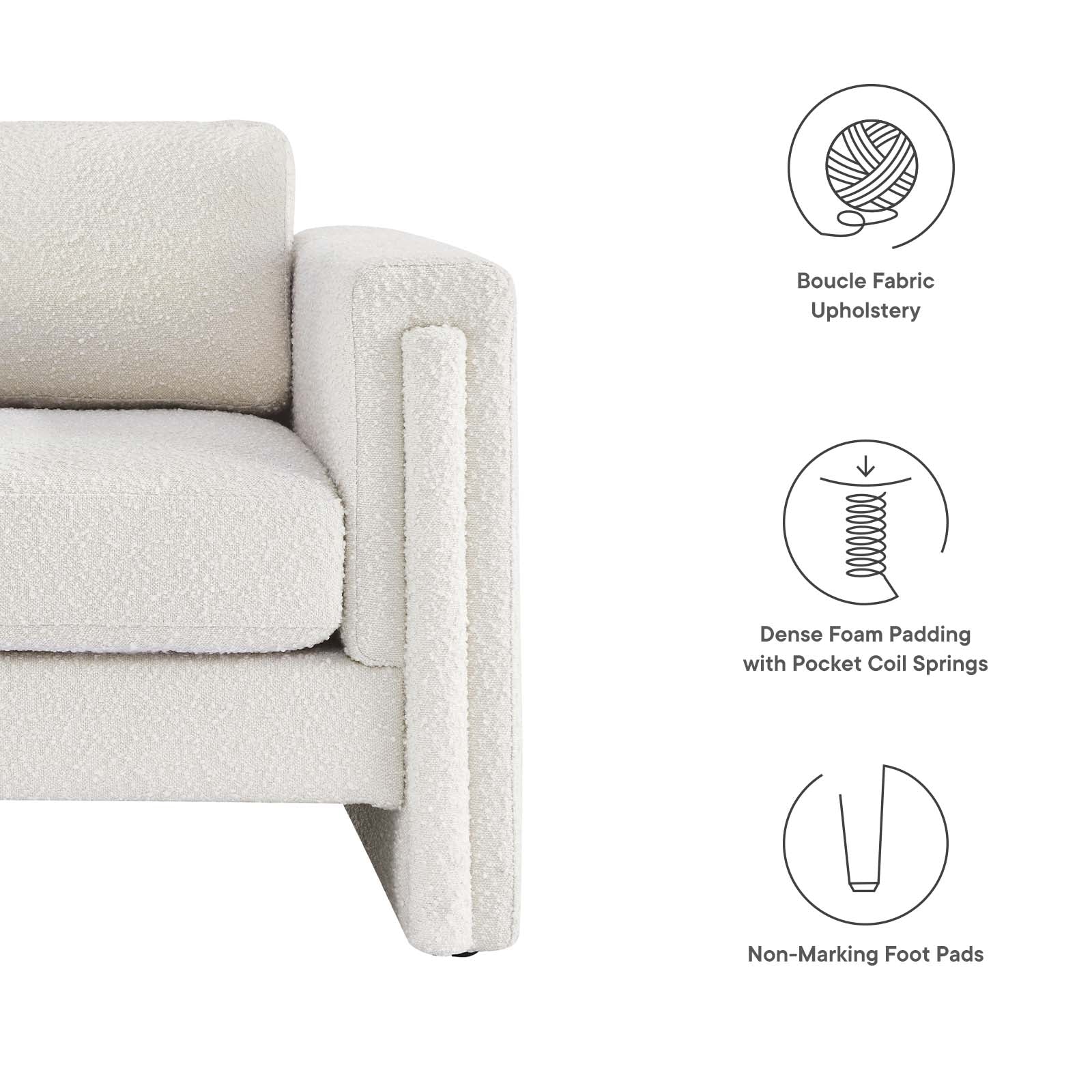 Visible Boucle Fabric Armchair By Modway - EEI-6374 - Image 15