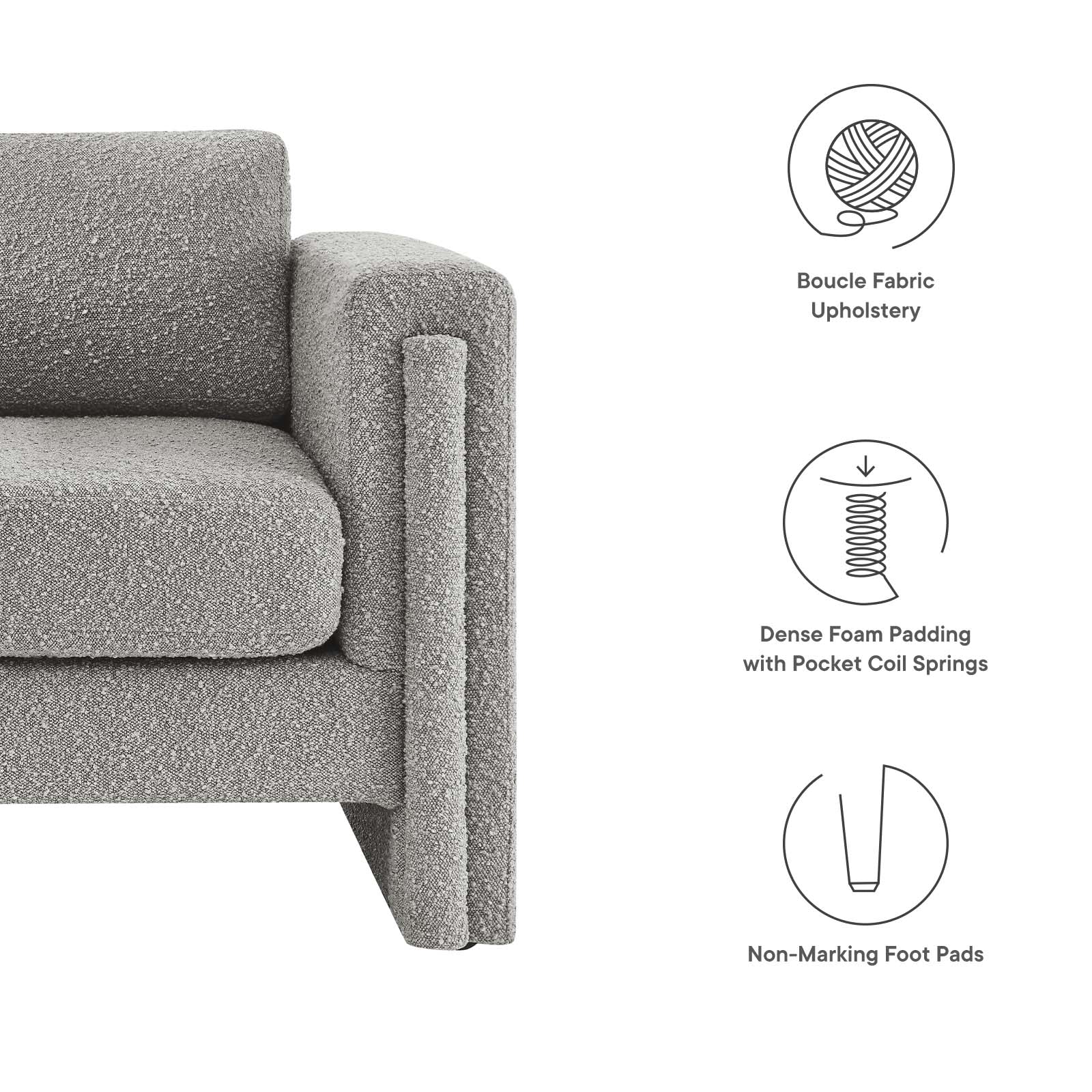 Visible Boucle Fabric Armchair By Modway - EEI-6374 - Image 23