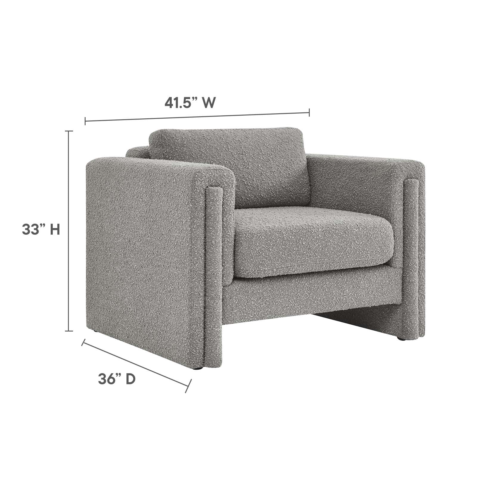 Visible Boucle Fabric Armchair By Modway - EEI-6374 - Image 24