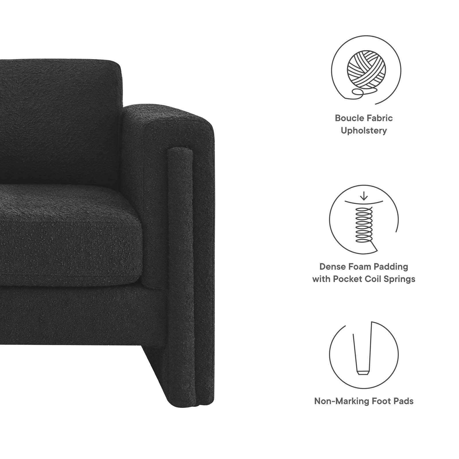 Visible Boucle Fabric Armchair By Modway - EEI-6374 - Image 7