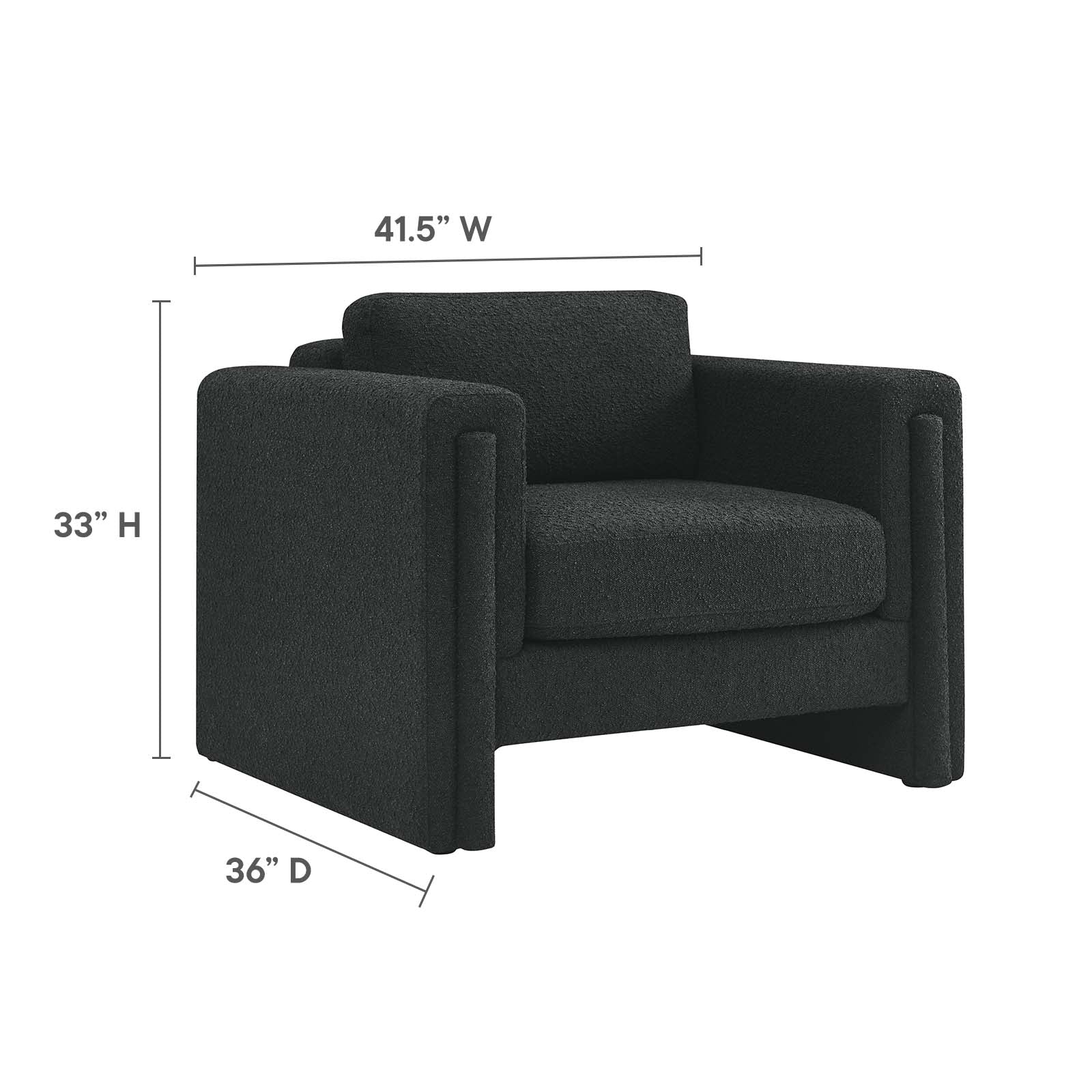 Visible Boucle Fabric Armchair By Modway - EEI-6374 - Image 8