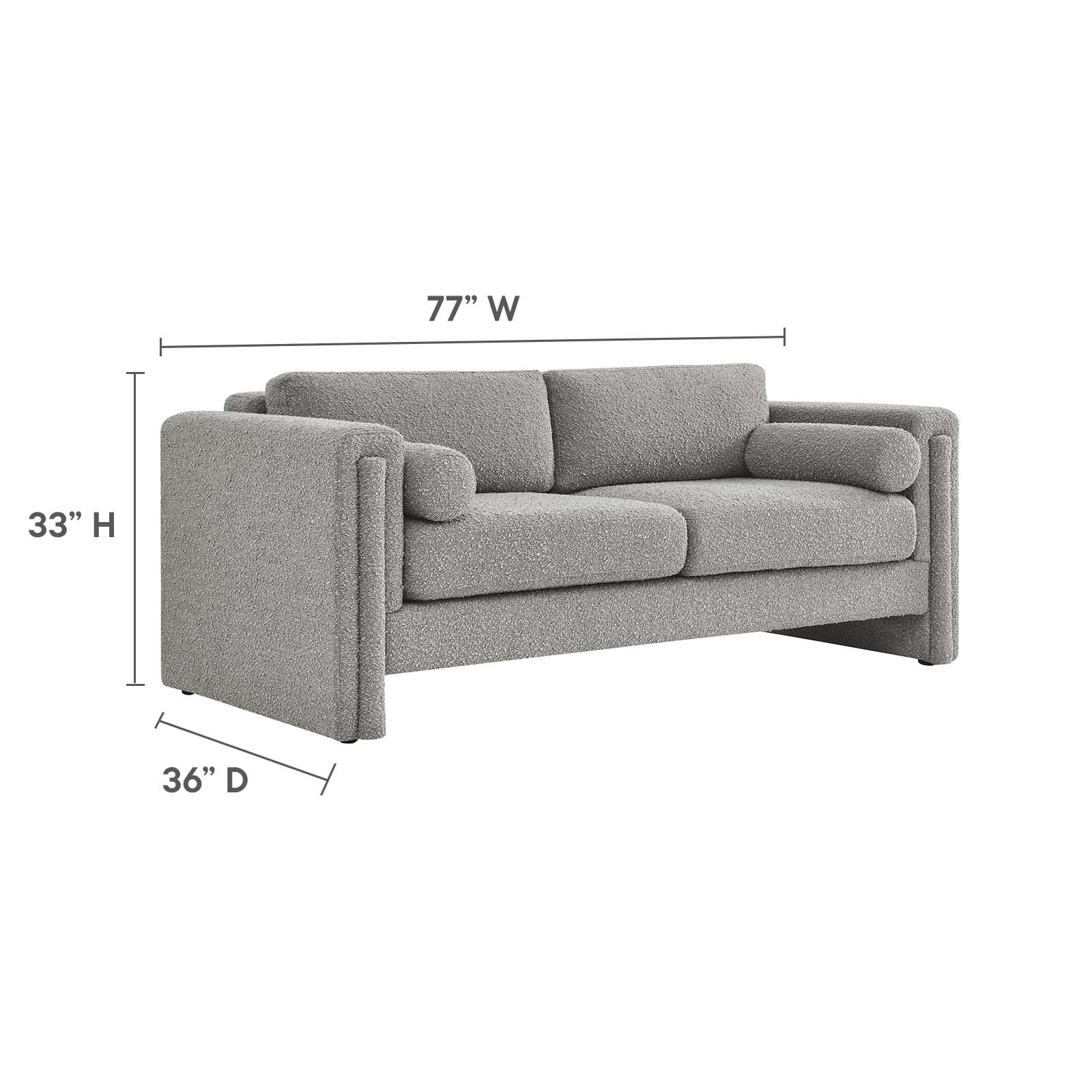 Visible Boucle Fabric Sofa By Modway - EEI-6378 - Image 24