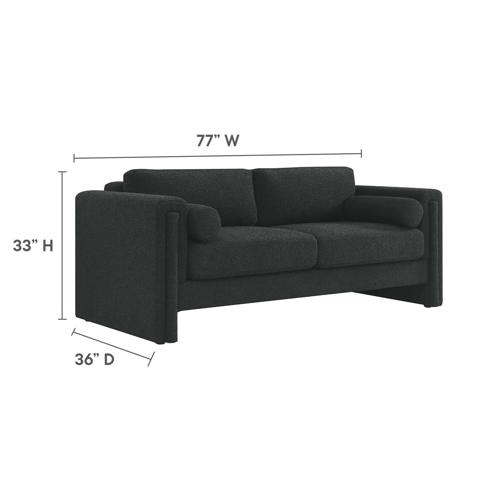 Visible Boucle Fabric Sofa By Modway - EEI-6378 - Image 8