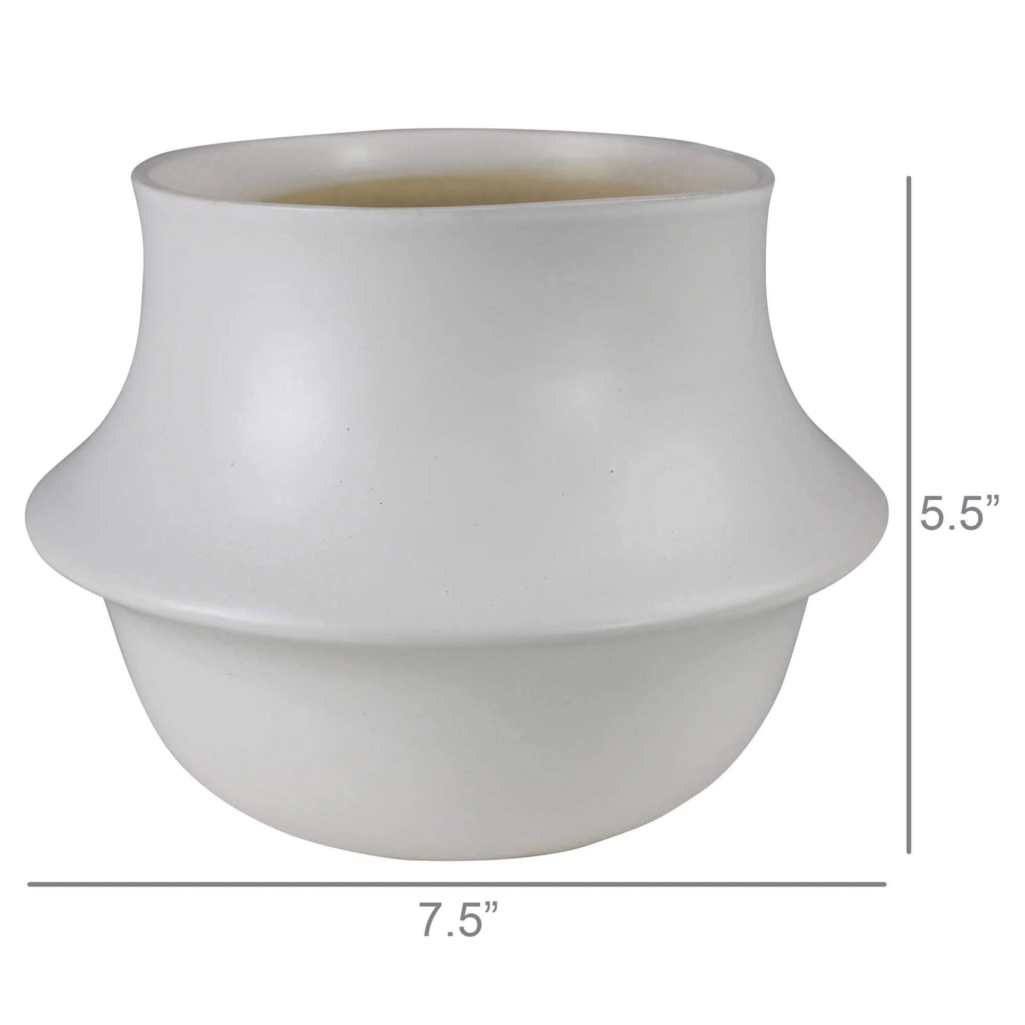 Vita Vase - Large - Matte White Set Of 2 By HomArt - Image 2